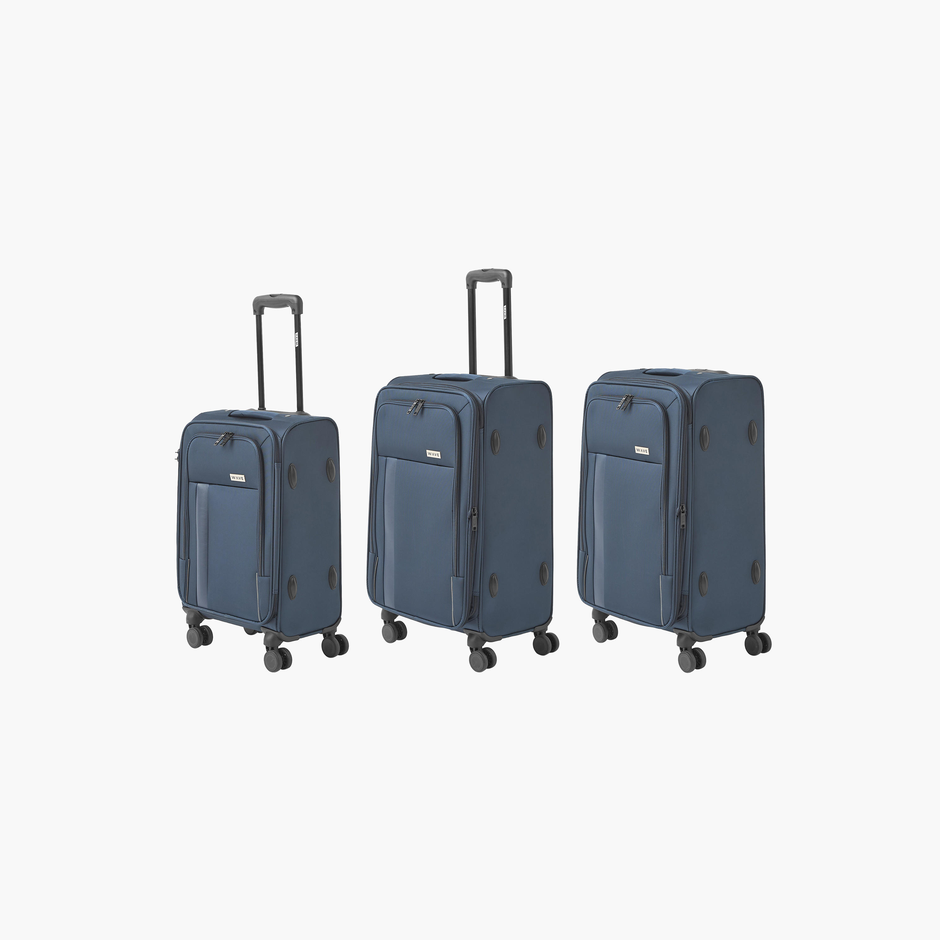 WAVE Solid Softcase Trolley Bag with Retractable Handle - Set of 3-travel-luggagesandbags-luggage-image-1