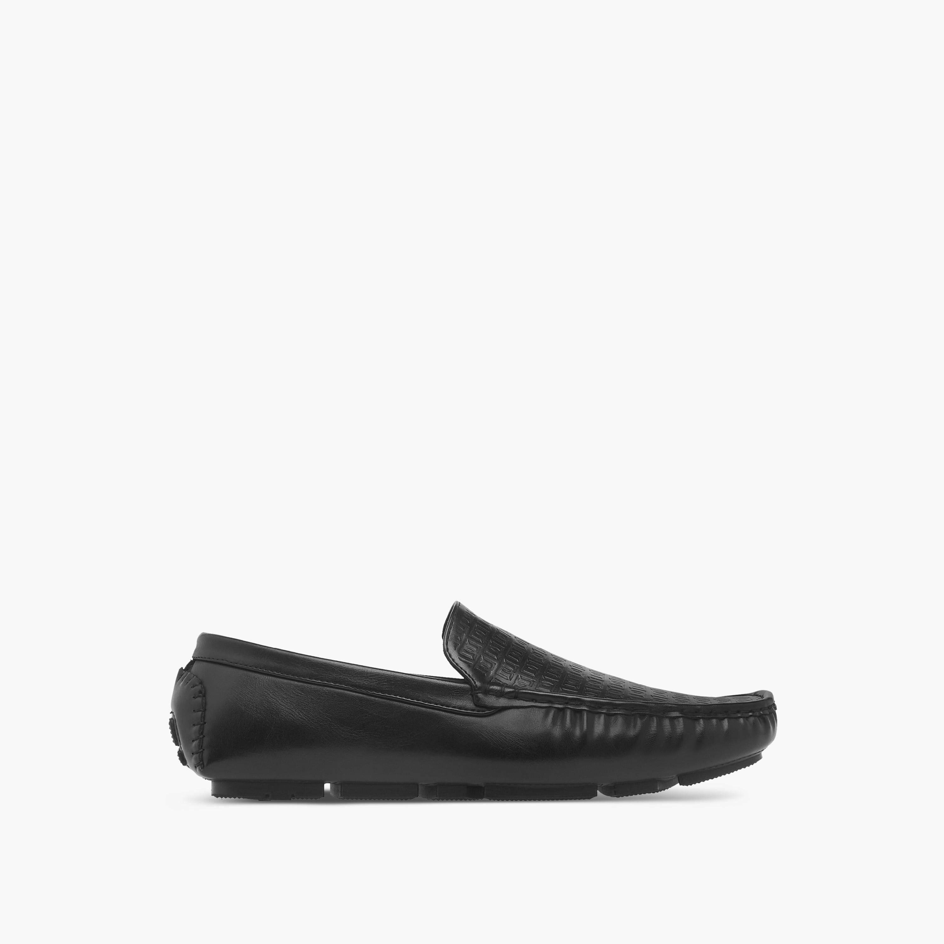 Duchini Men's Monogram Textured Slip-On Moccasins-men-shoes-loafersandmoccasins-image-3