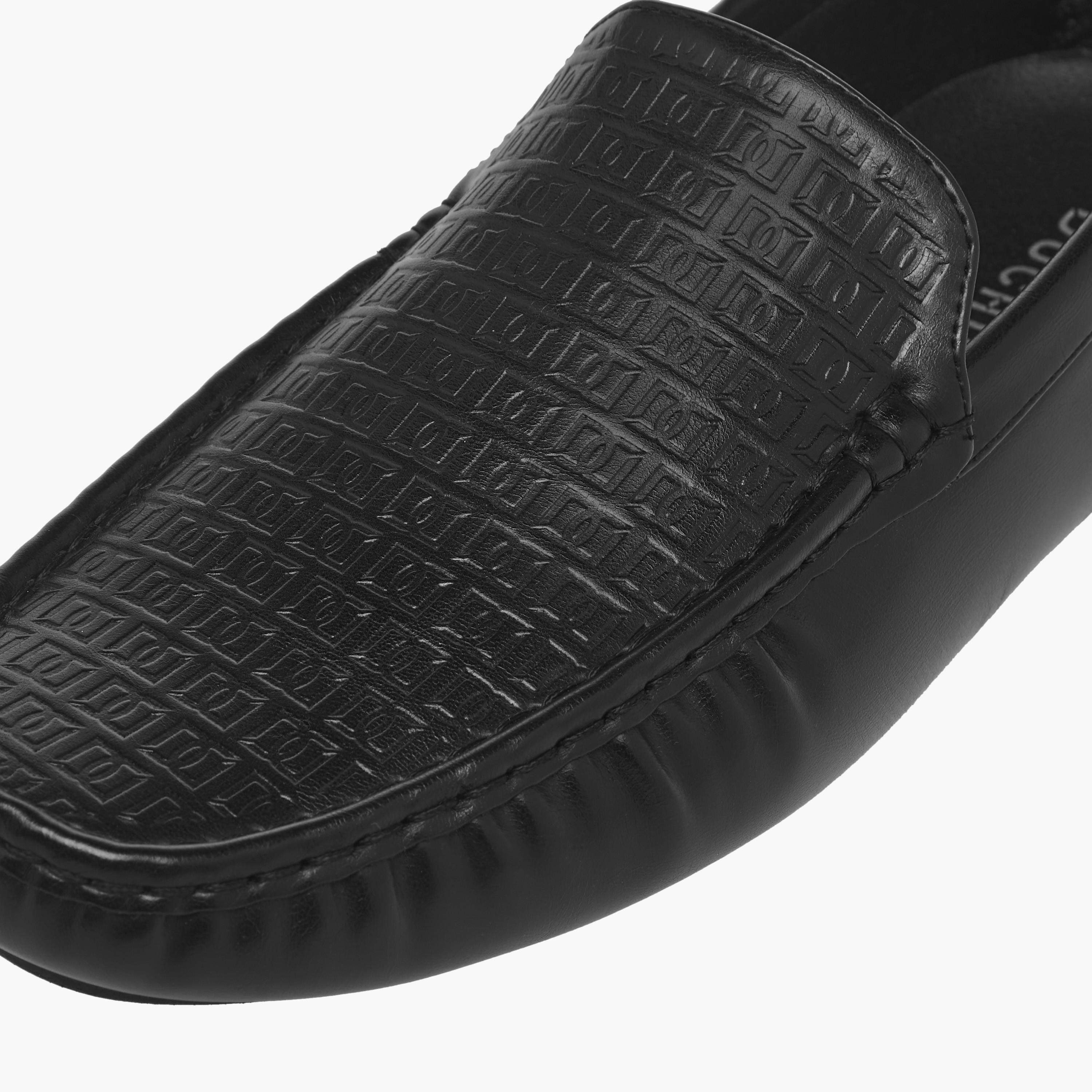 Duchini Men's Monogram Textured Slip-On Moccasins-men-shoes-loafersandmoccasins-image-4