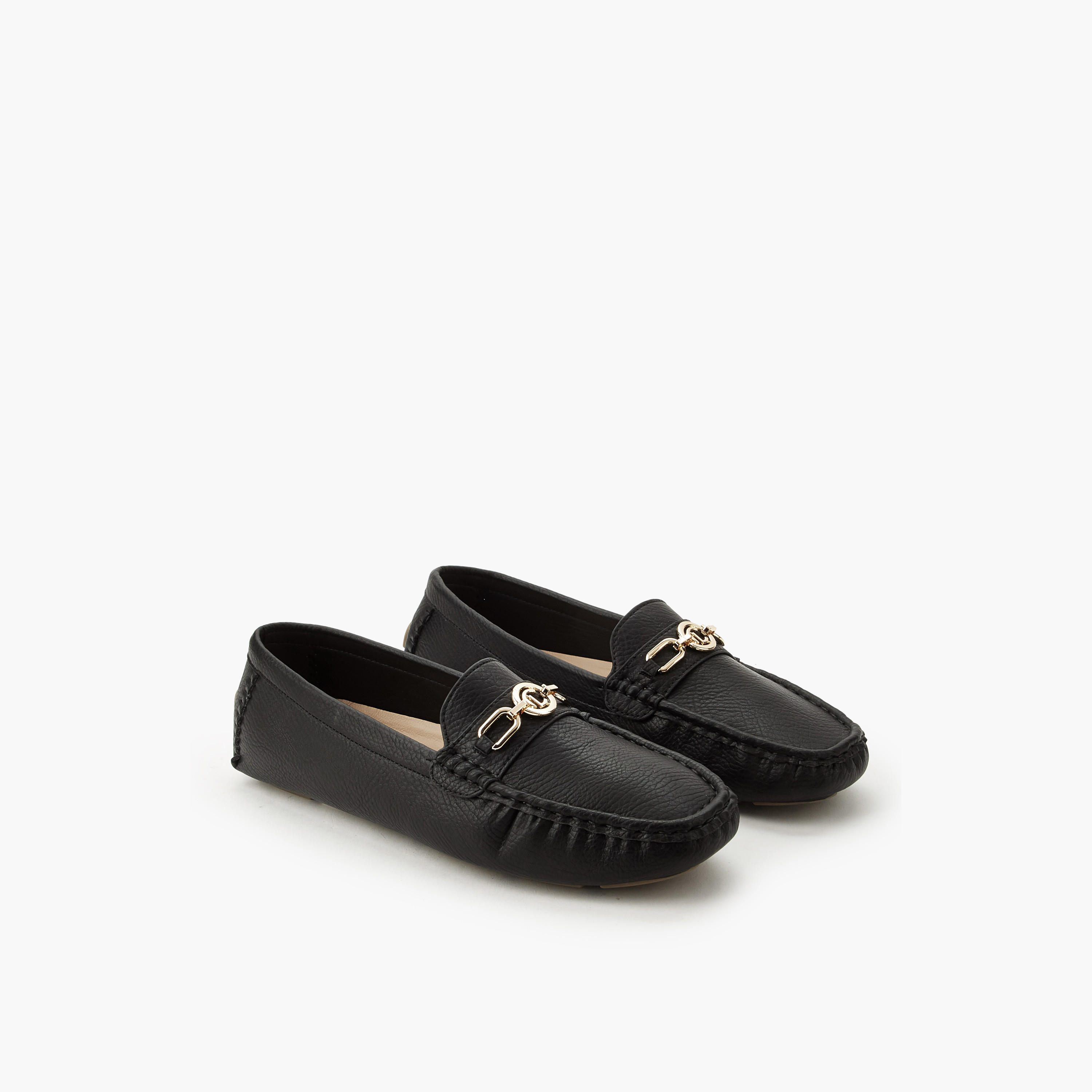 Le Confort Metal Accent Slip-On Comfort Moccasins-women-shoes-loafersandmoccasins-image-1