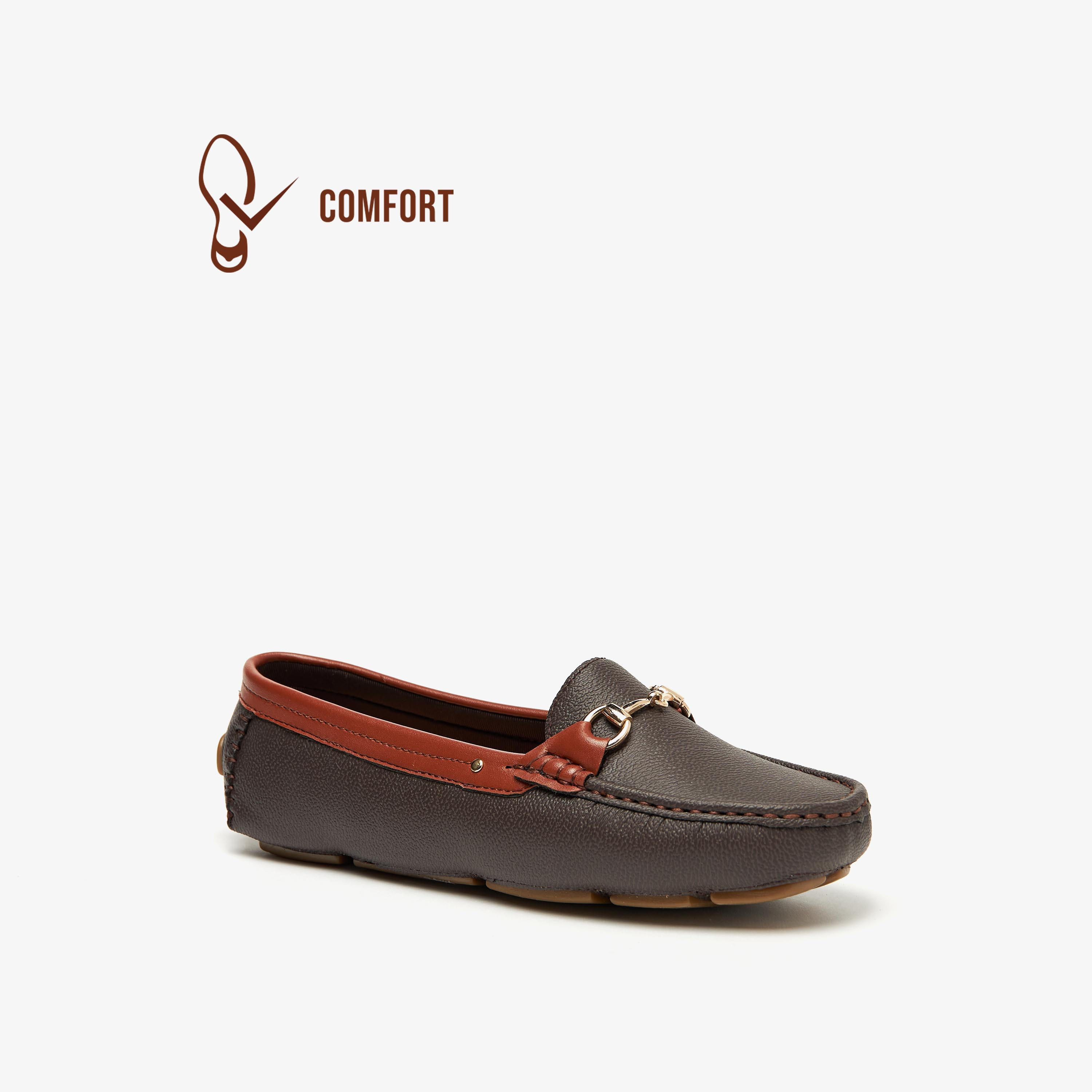 Le Confort Metal Accent Slip-On Comfort Moccasins-women-shoes-loafersandmoccasins-image-1