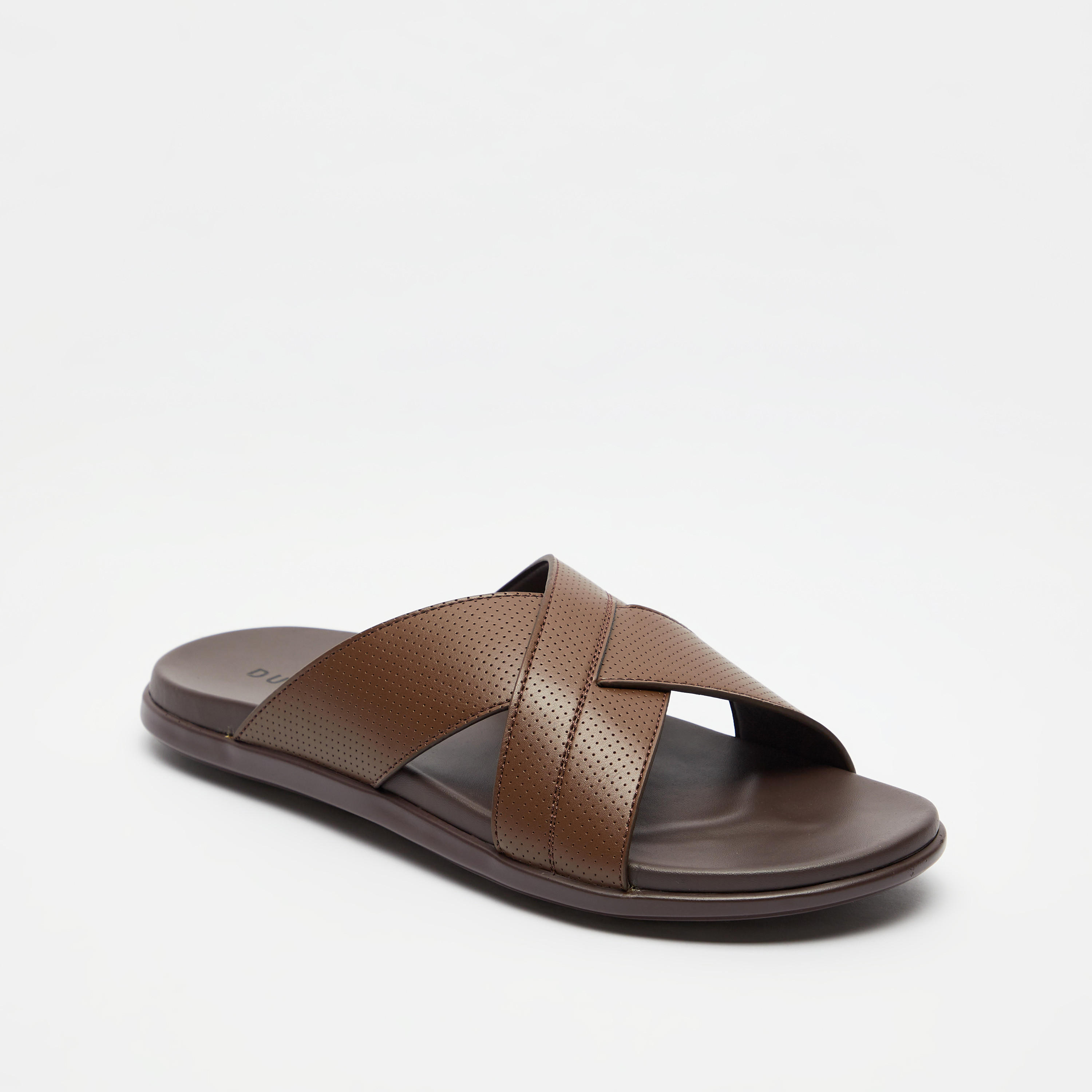 Duchini Men's Slip-On Cross Strap Sandals-men-shoes-sandals-image-2