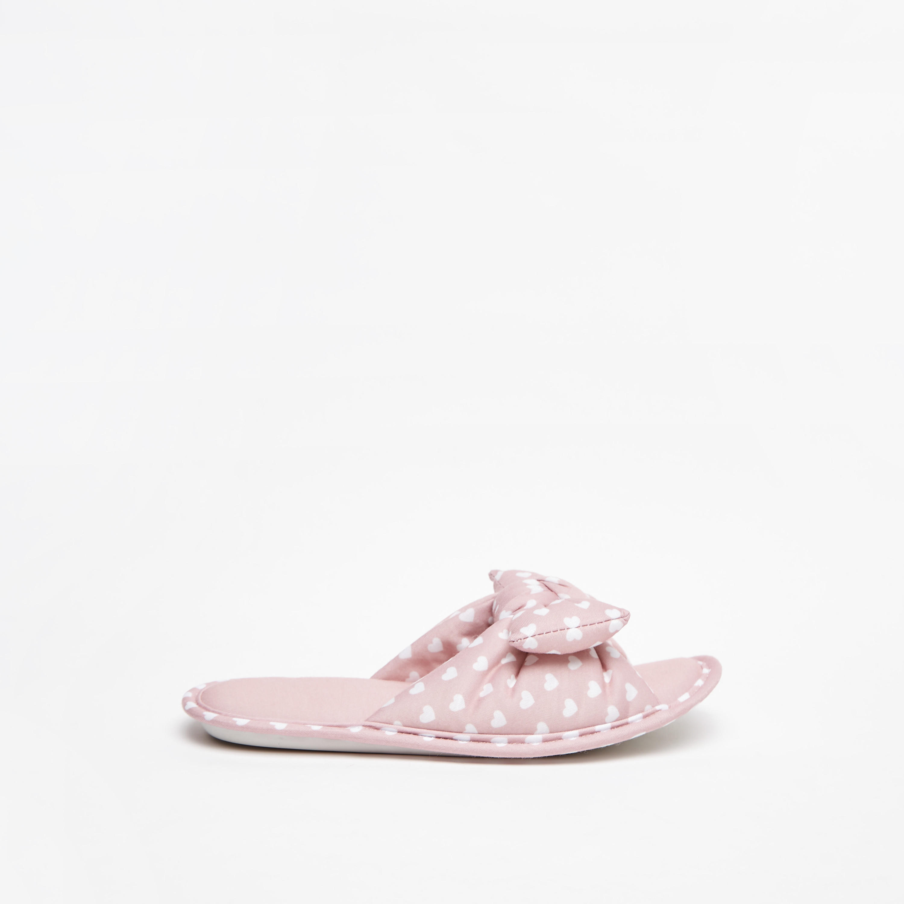 Heart Print Plush Detail Cross Strap Bedroom Slippers-women-shoes-bedroomslippers-image-8