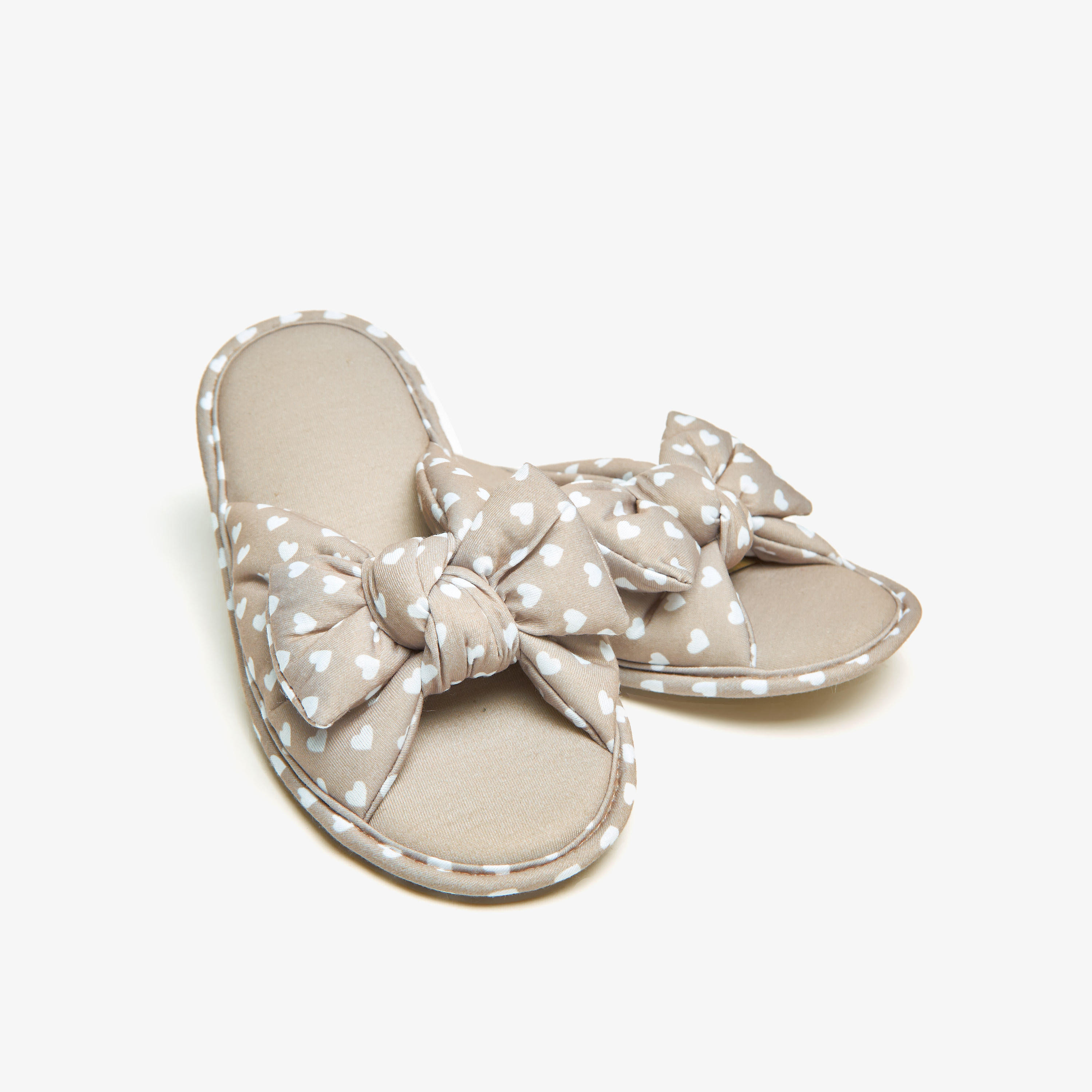 Heart Print Plush Detail Cross Strap Bedroom Slippers-women-shoes-bedroomslippers-image-6