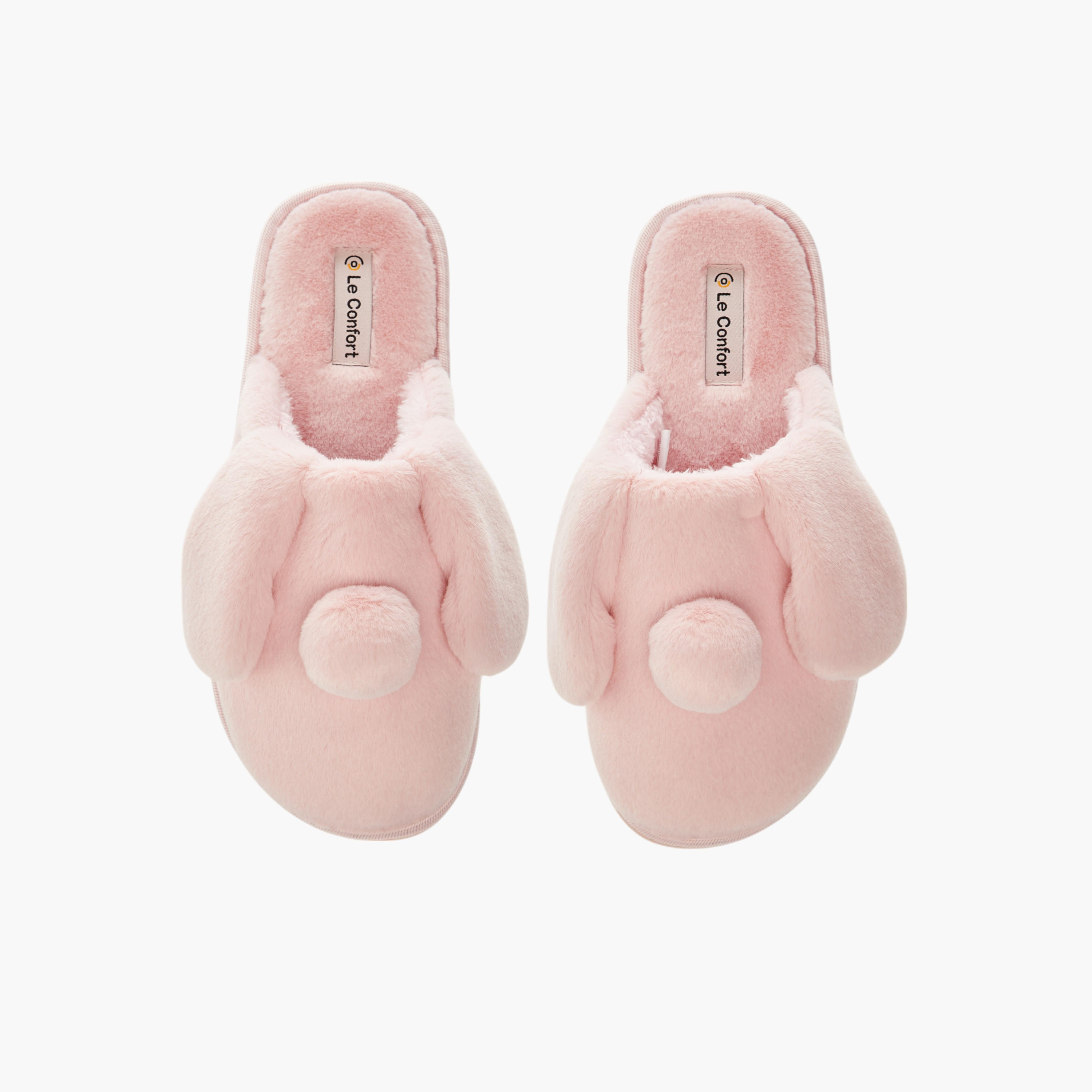 حذاء ميول سهل الارتداء بتزيينات دب لغرفة النوم من لي كونفورت-women-shoes-bedroomslippers-image-1