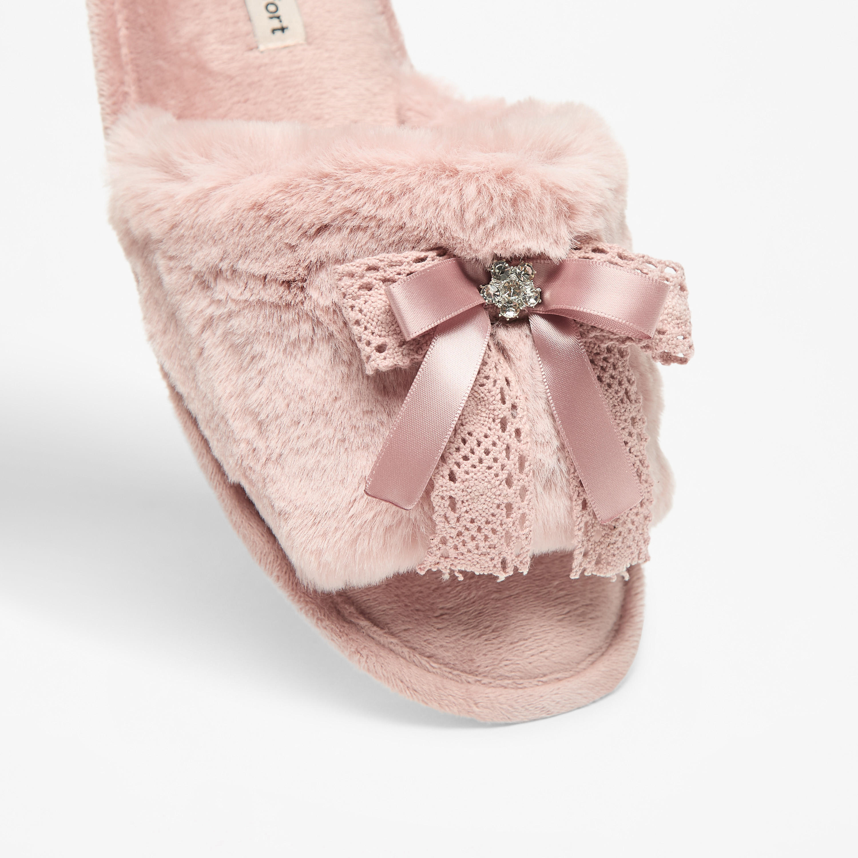 Le Confort Women Faux Fur Bedroom Slides-women-shoes-bedroomslippers-image-4