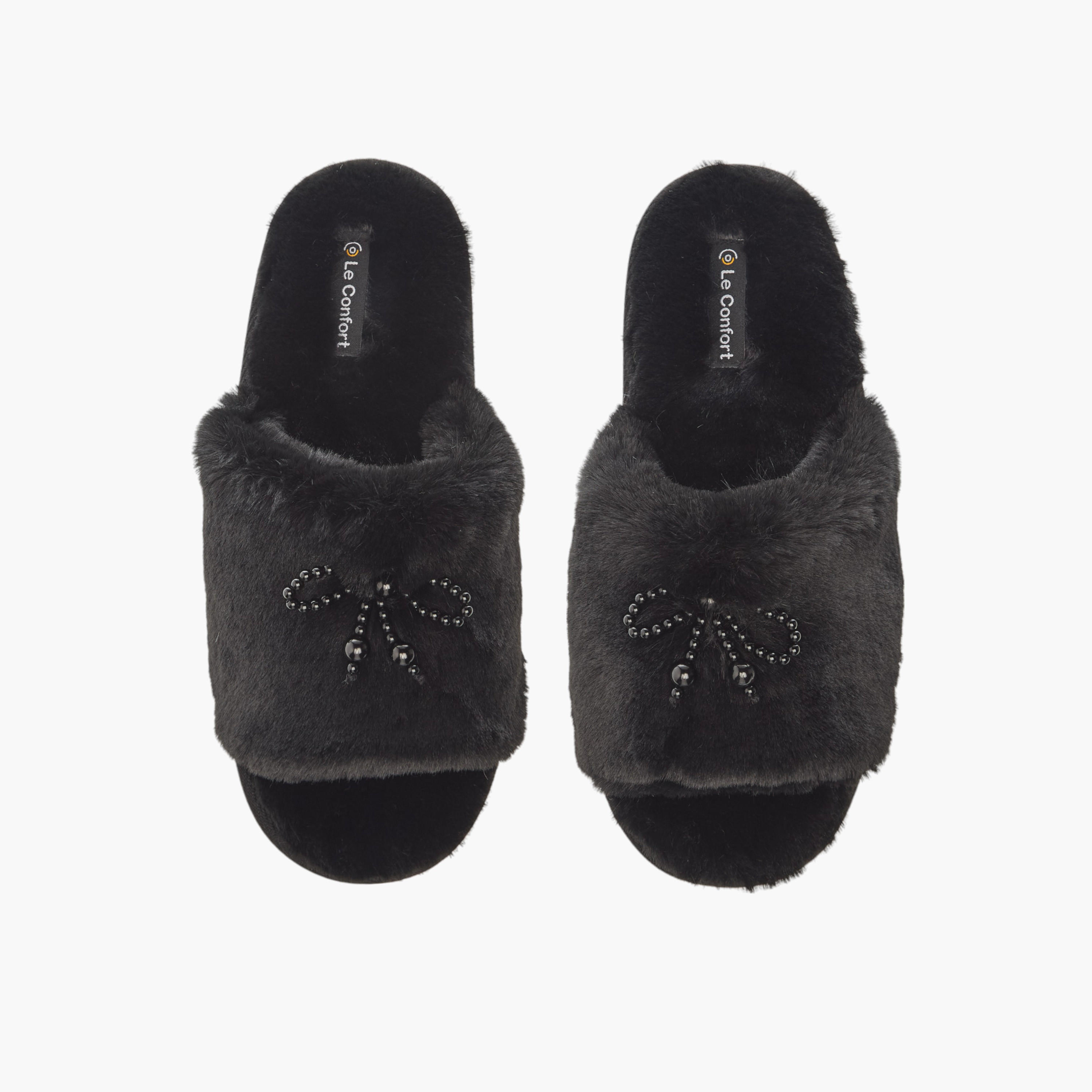 Le Confort Bow Applique Slip-On Slippers-women-shoes-flipflopsandslides-image-1