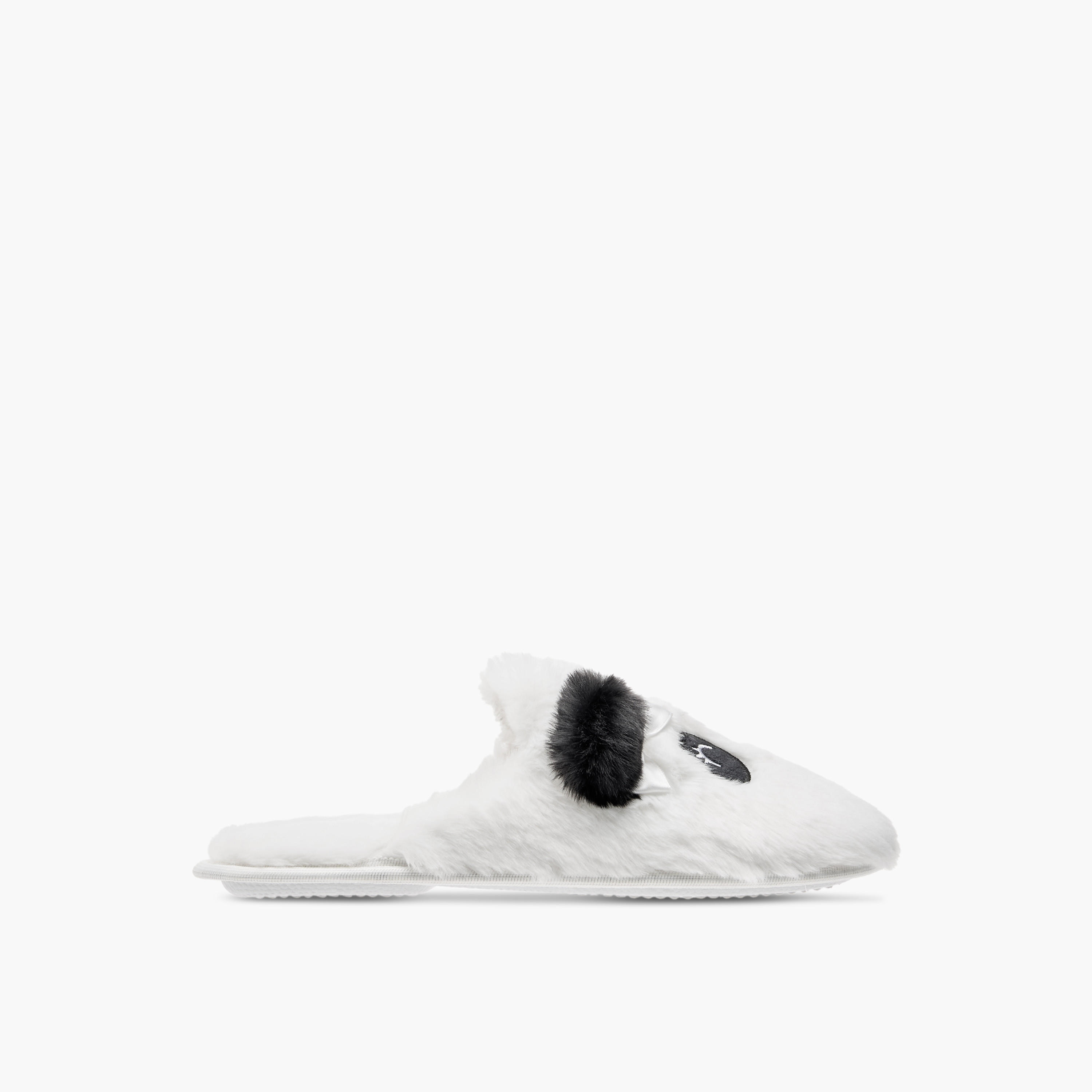 Le Confort Panda Ear Applique Faux Fur Bedroom Mules-women-shoes-flipflopsandslides-image-2