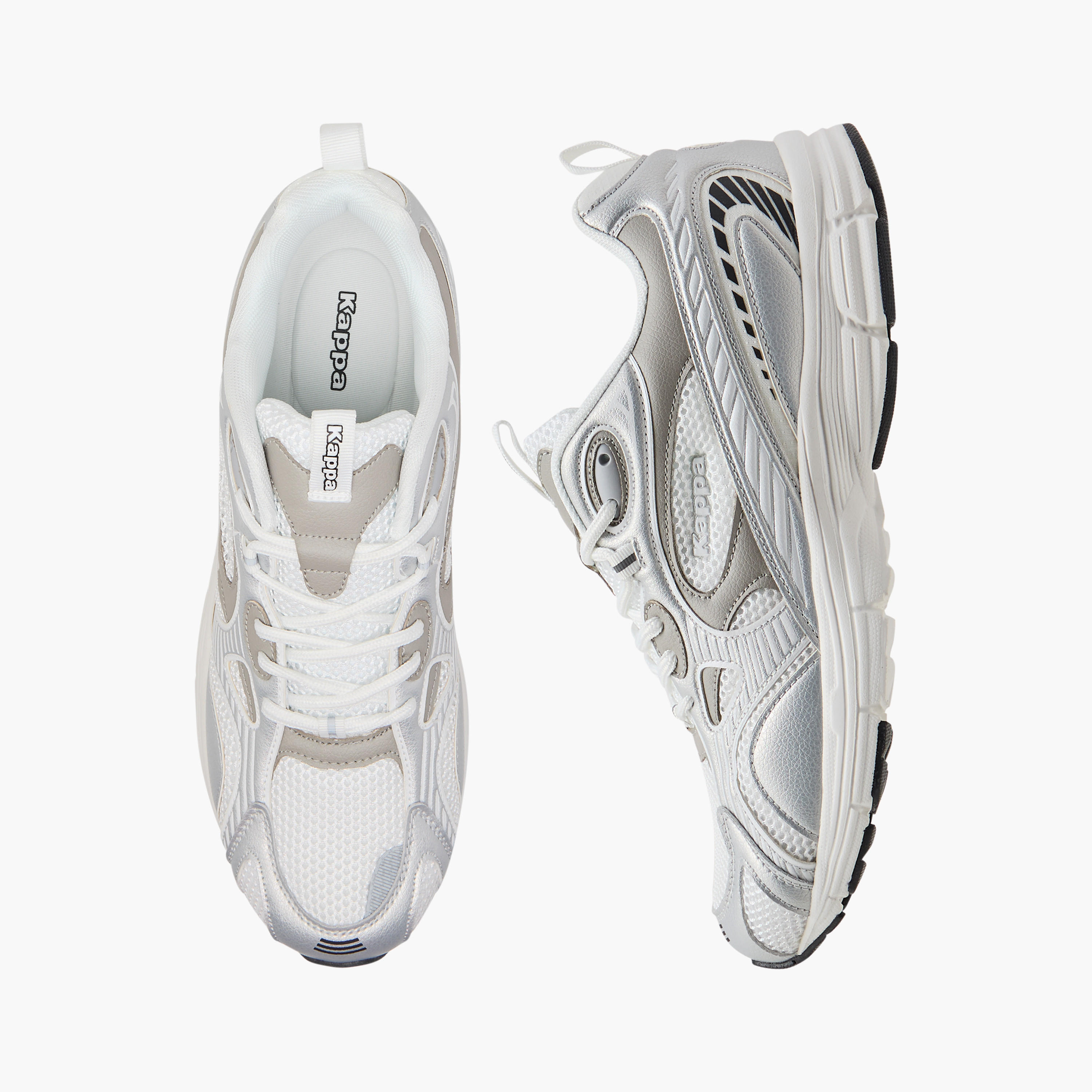 Kappa Men's Panelled Lace-Up Sports Shoes with Pull Tabs-sports-men-shoes-image-1