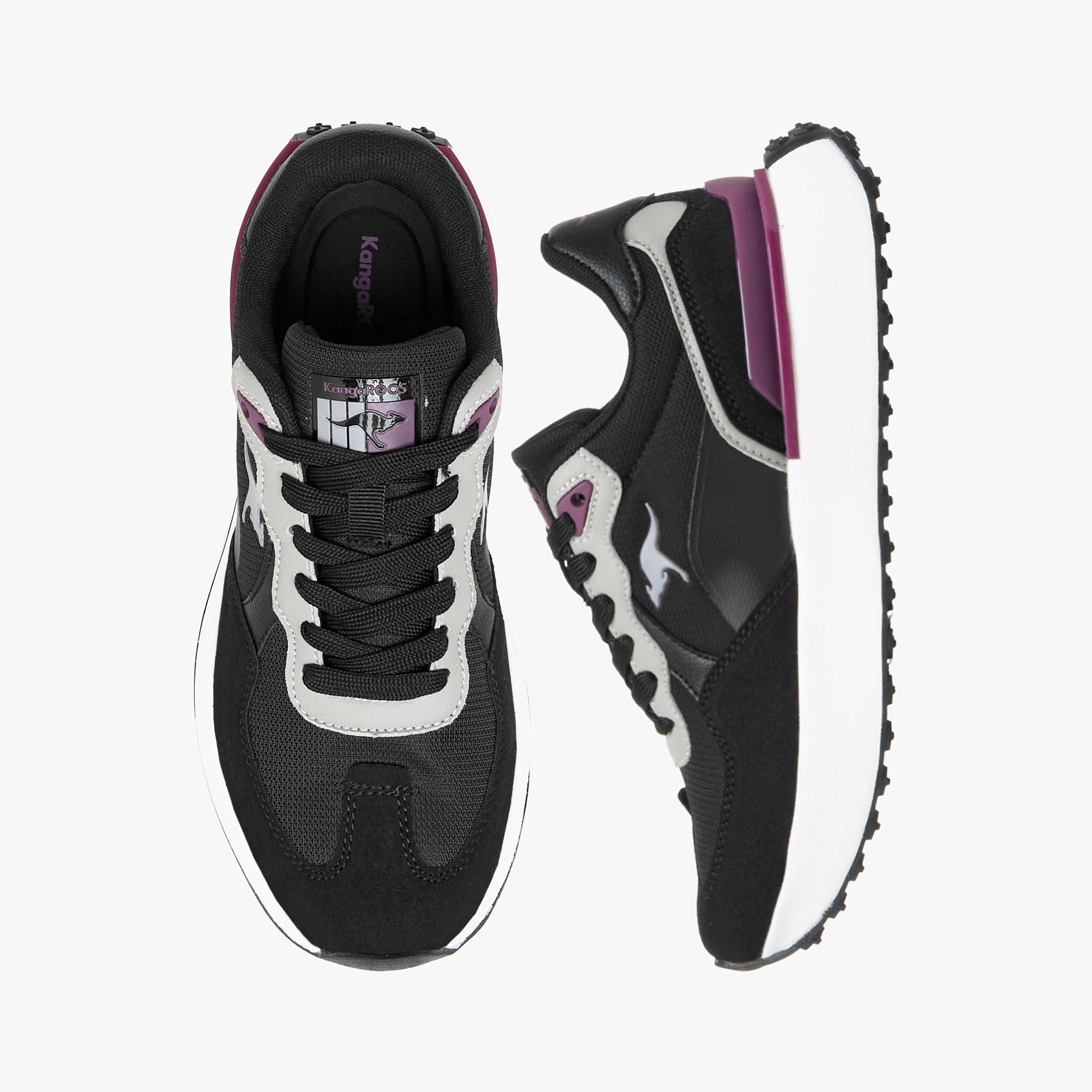 KangaROOS Women's Panelled Lace-Up Sports Shoes-women-shoes-sports-image-1