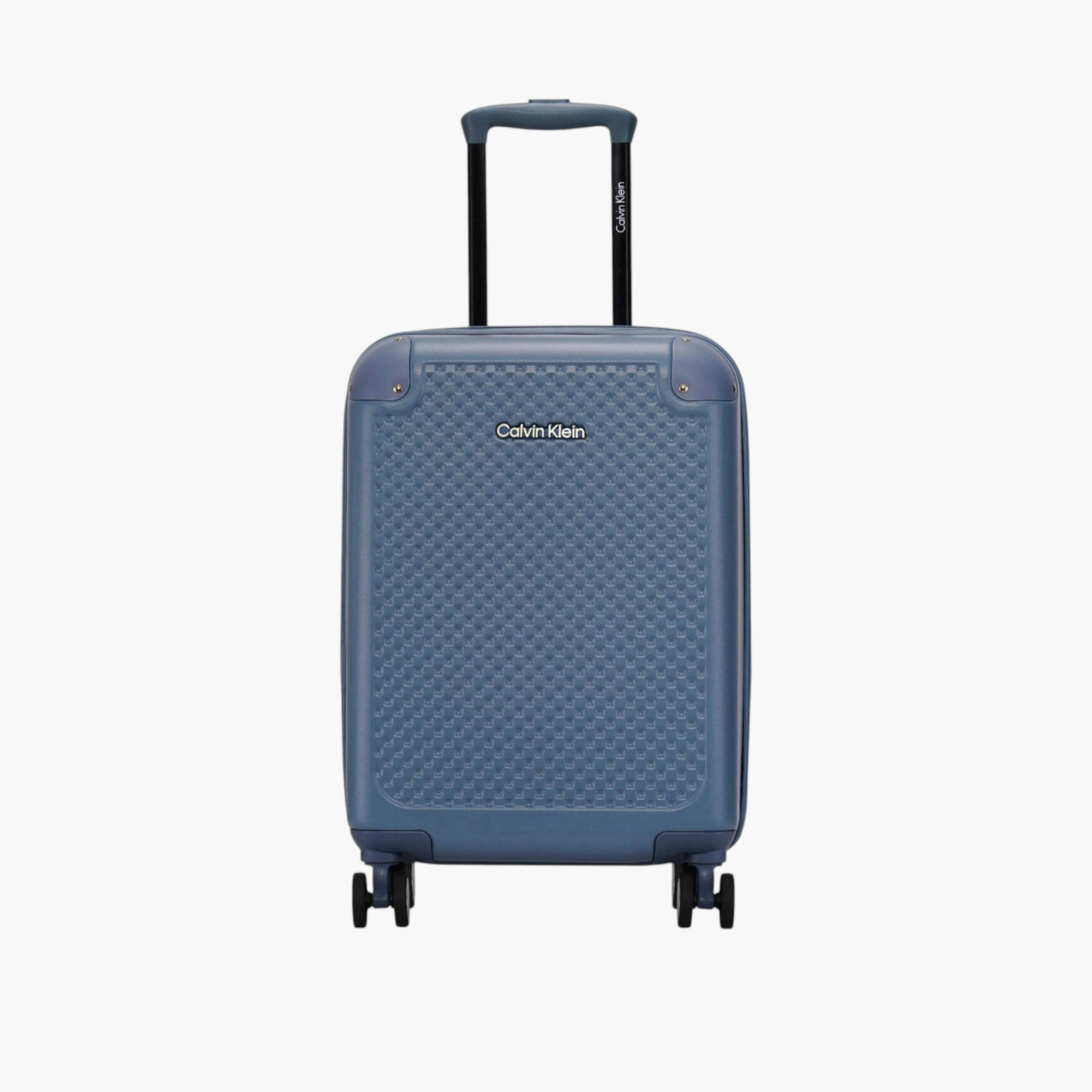 Calvin Klein Textured Hardcase Trolley Bag with Telescopic Handle-travel-luggagesandbags-luggage-image-1