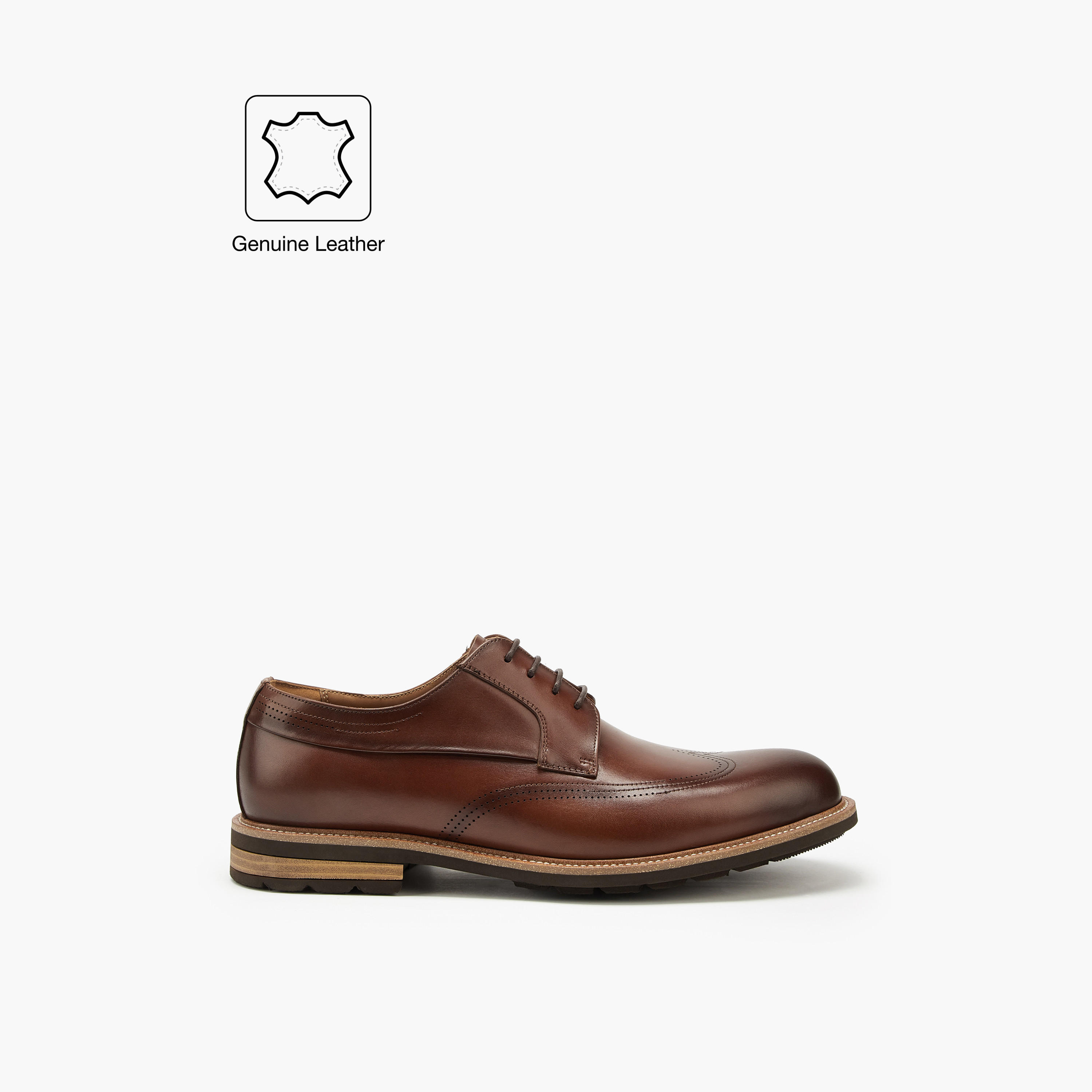 Duchini Men's Leather Solid Lace-Up Derby Shoes-men-shoes-formalshoes-image-2