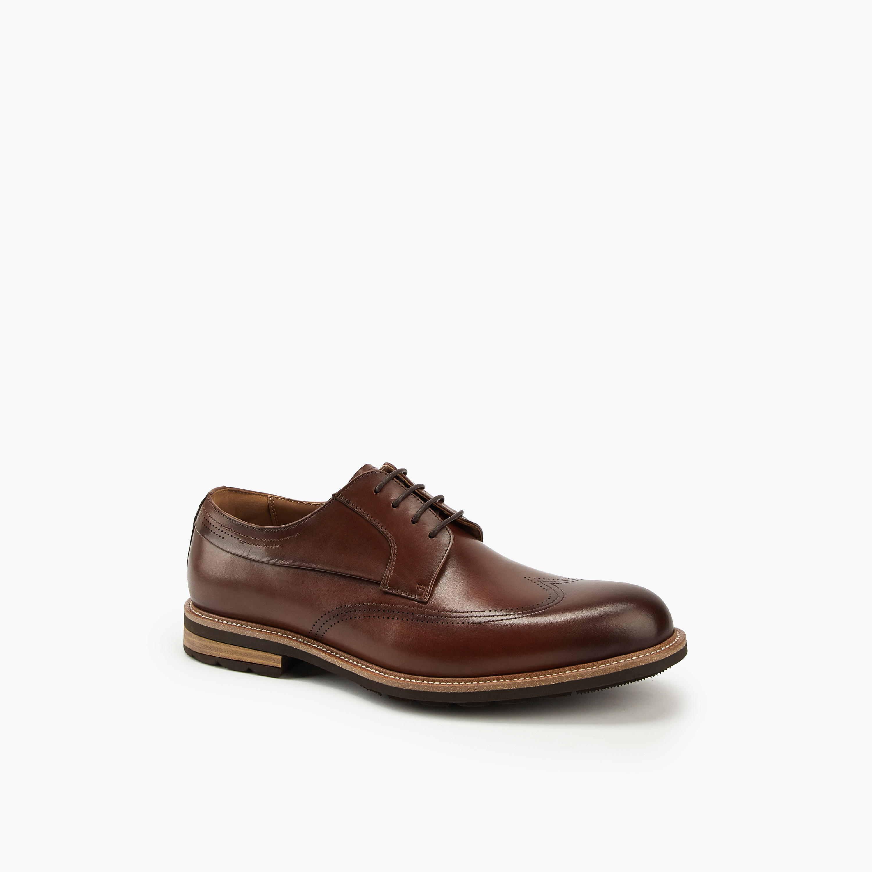 Duchini Men's Leather Solid Lace-Up Derby Shoes-men-shoes-formalshoes-image-3