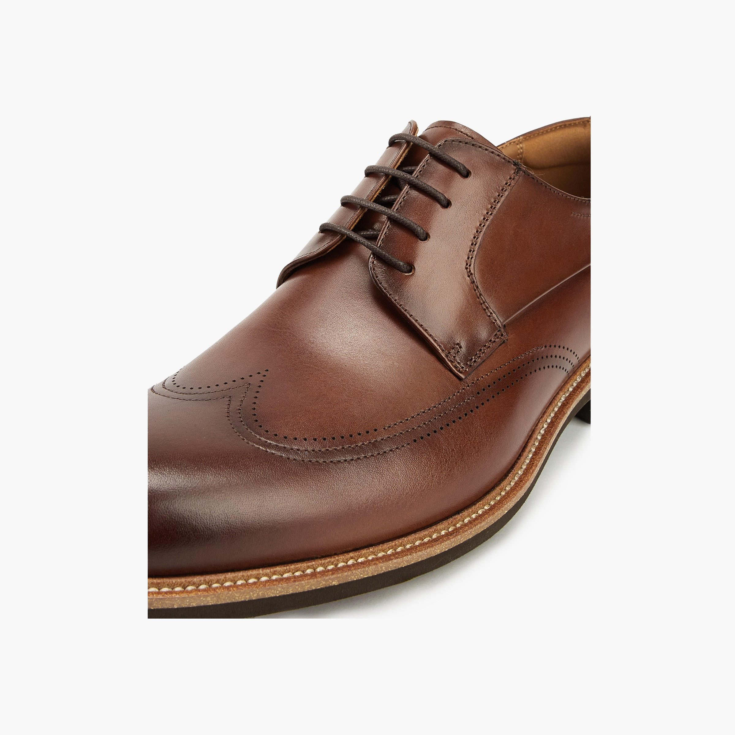 Duchini Men's Leather Solid Lace-Up Derby Shoes-men-shoes-formalshoes-image-4