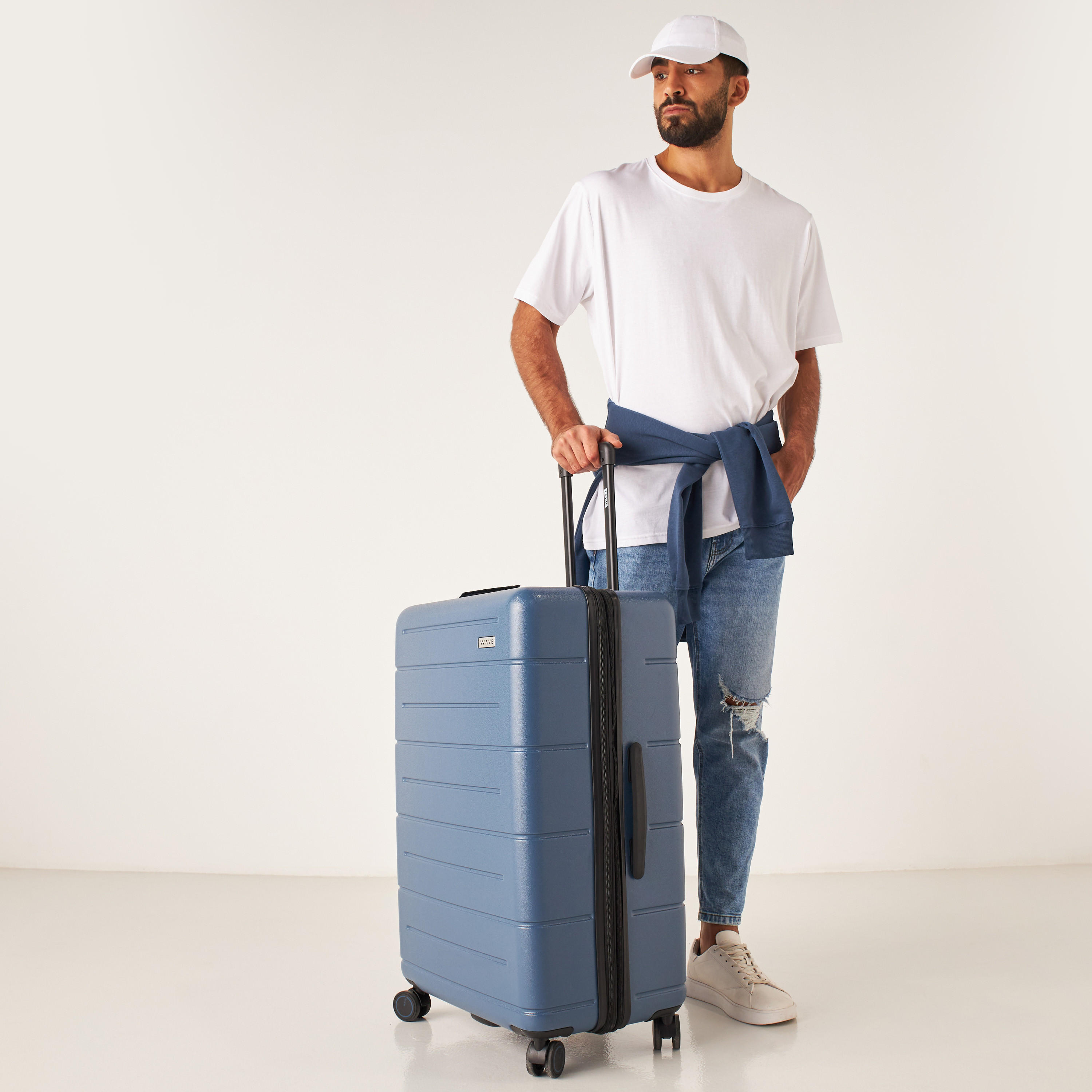 شنطة سفر ترولي صلبة بارزة الملمس بمقبض قابل للسحب من ويف - شنطة شحن 28 بوصة -travel-luggagesandbags-luggage-image-1