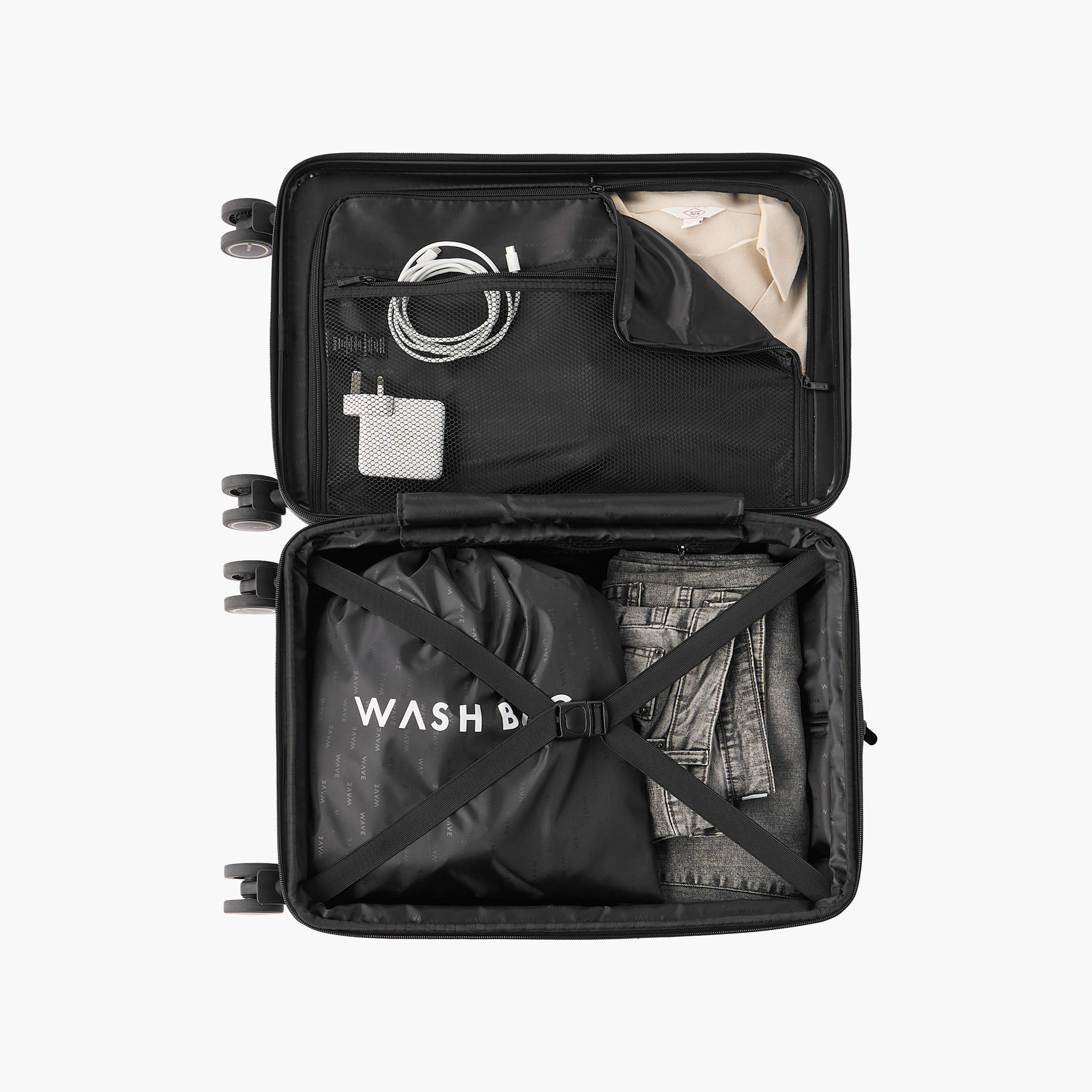 WAVE Textured Hardcase Luggage Trolley with Retractable Handle - 24 inches Check-in Bag-travel-luggagesandbags-luggage-image-10
