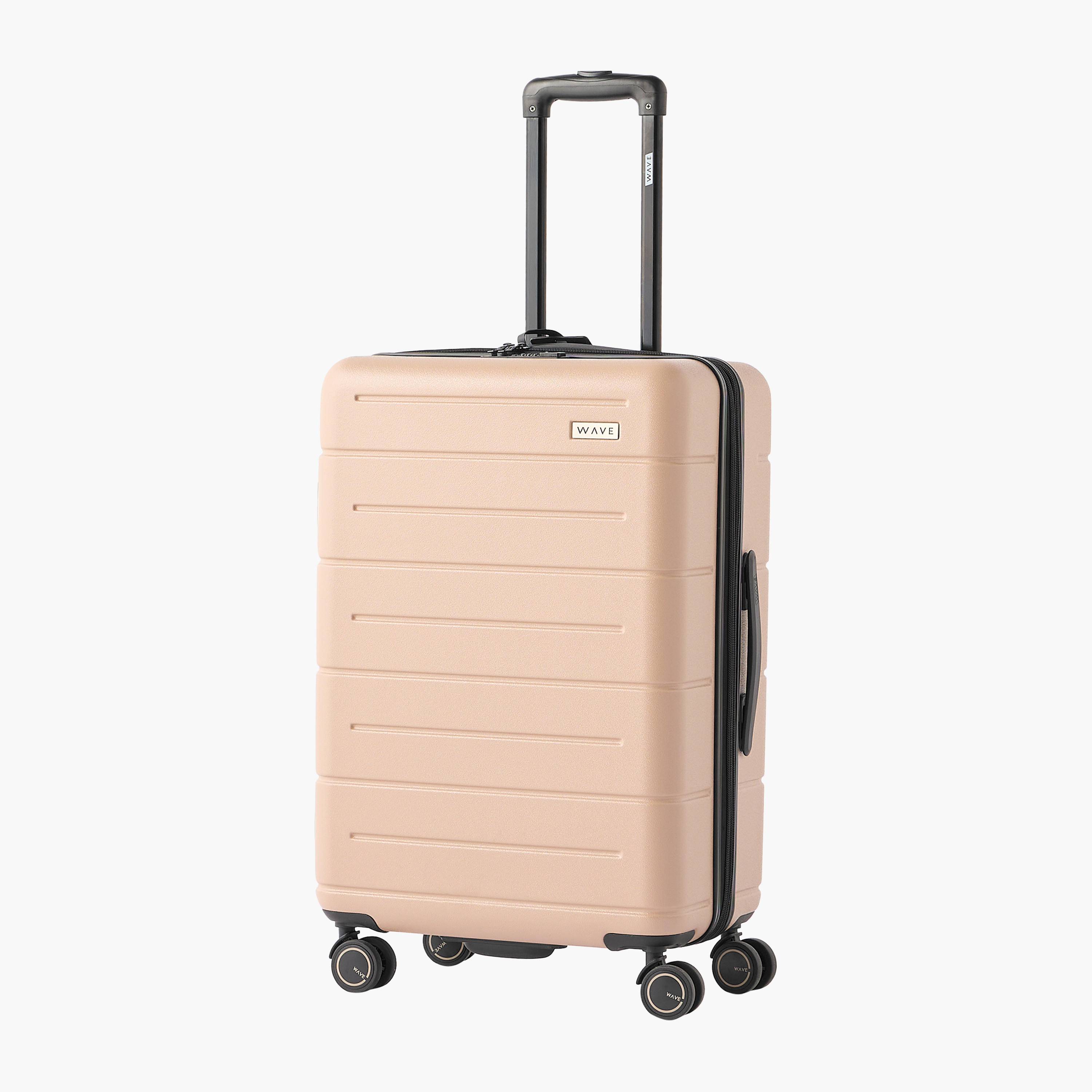 WAVE Textured Hardcase Luggage Trolley with Retractable Handle - 24 inches Check-in Bag-travel-luggagesandbags-luggage-image-1