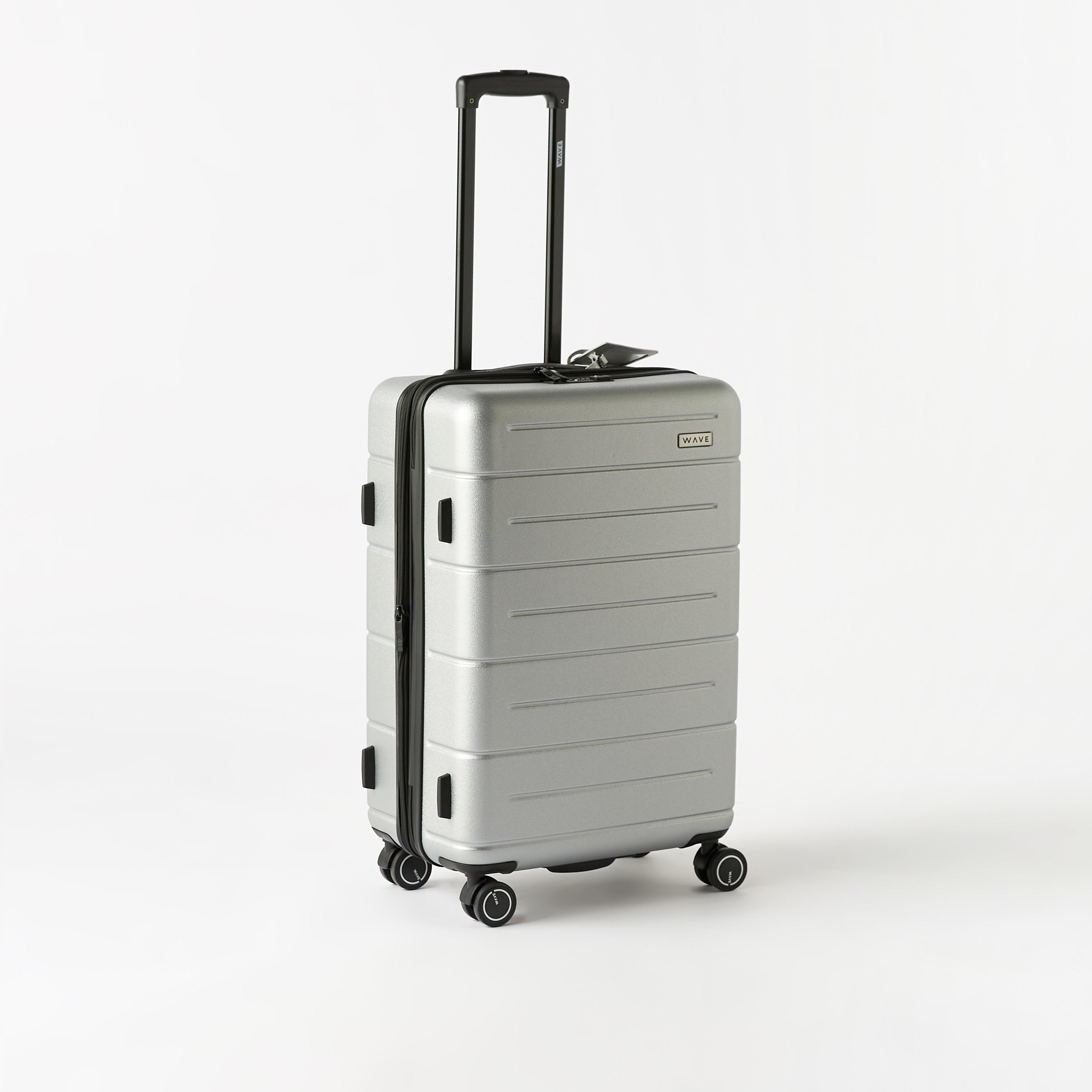 WAVE Textured Hardcase Luggage Trolley with Retractable Handle - 24 inches Check-in Bag-travel-luggagesandbags-luggage-image-1