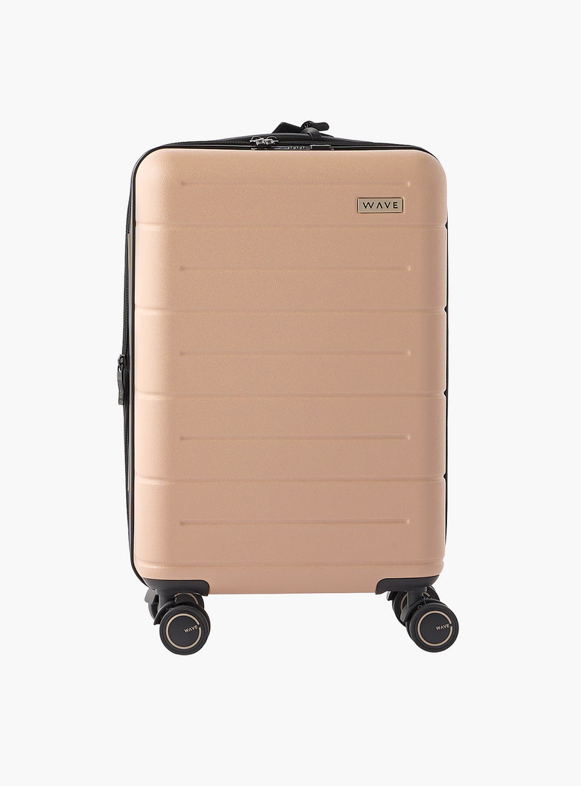 WAVE Textured Hardcase Luggage Trolley with Retractable Handle - 20 inches Cabin Bag-travel-luggagesandbags-luggage-image-2