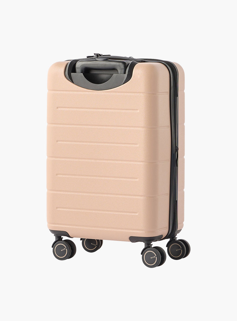 WAVE Textured Hardcase Luggage Trolley with Retractable Handle - 20 inches Cabin Bag-travel-luggagesandbags-luggage-image-3