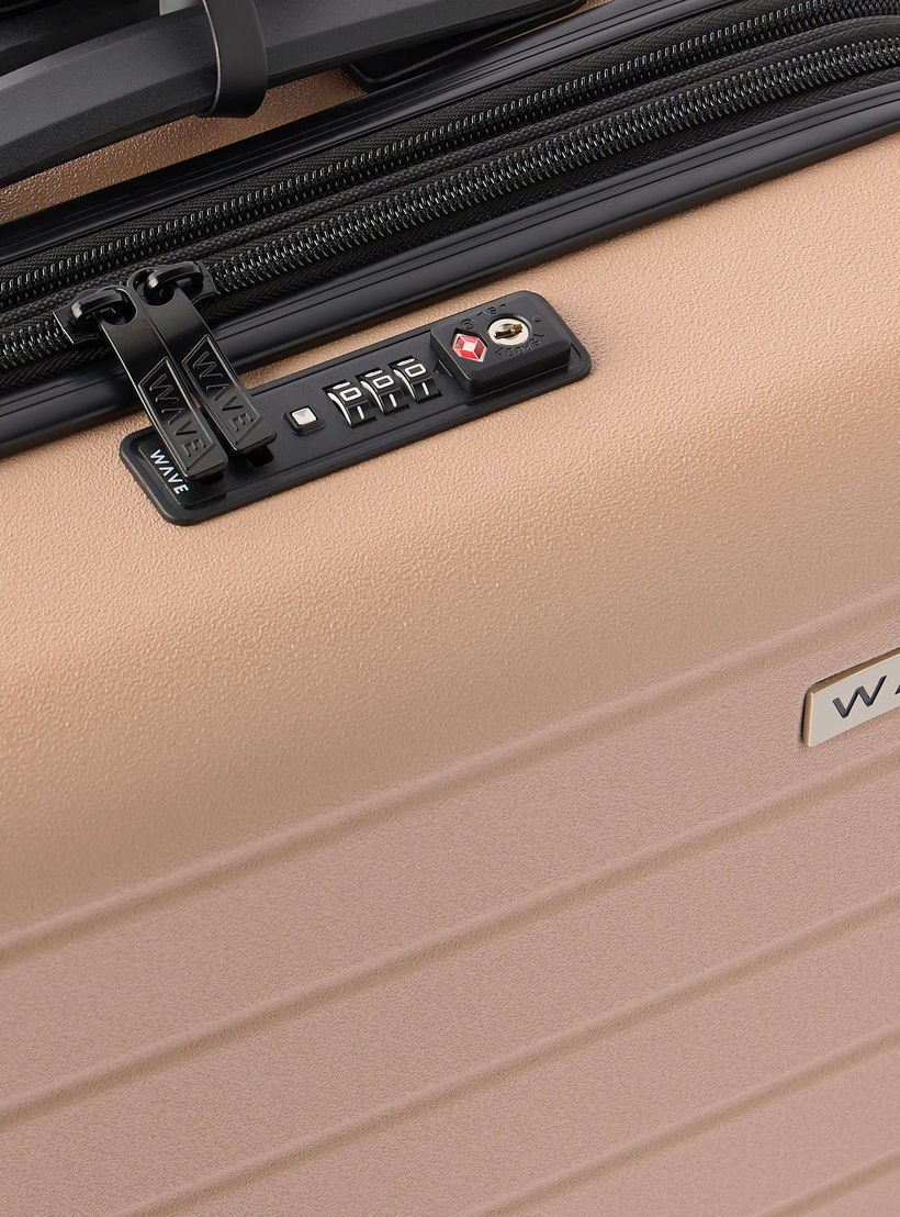 WAVE Textured Hardcase Luggage Trolley with Retractable Handle - 20 inches Cabin Bag-travel-luggagesandbags-luggage-image-4