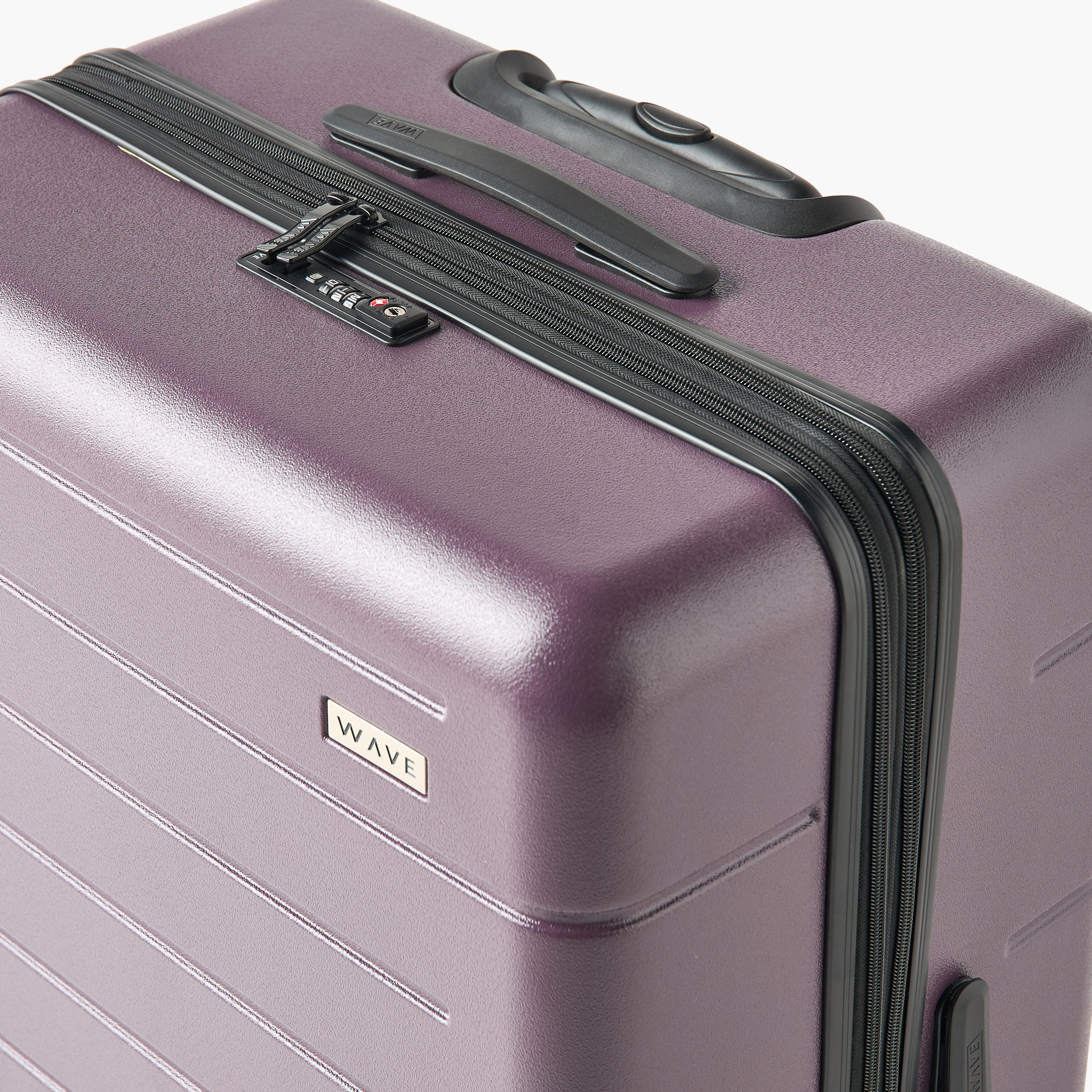 WAVE Textured Hardcase Luggage Trolley Bag with Retractable Handle-travel-luggagesandbags-luggage-image-4