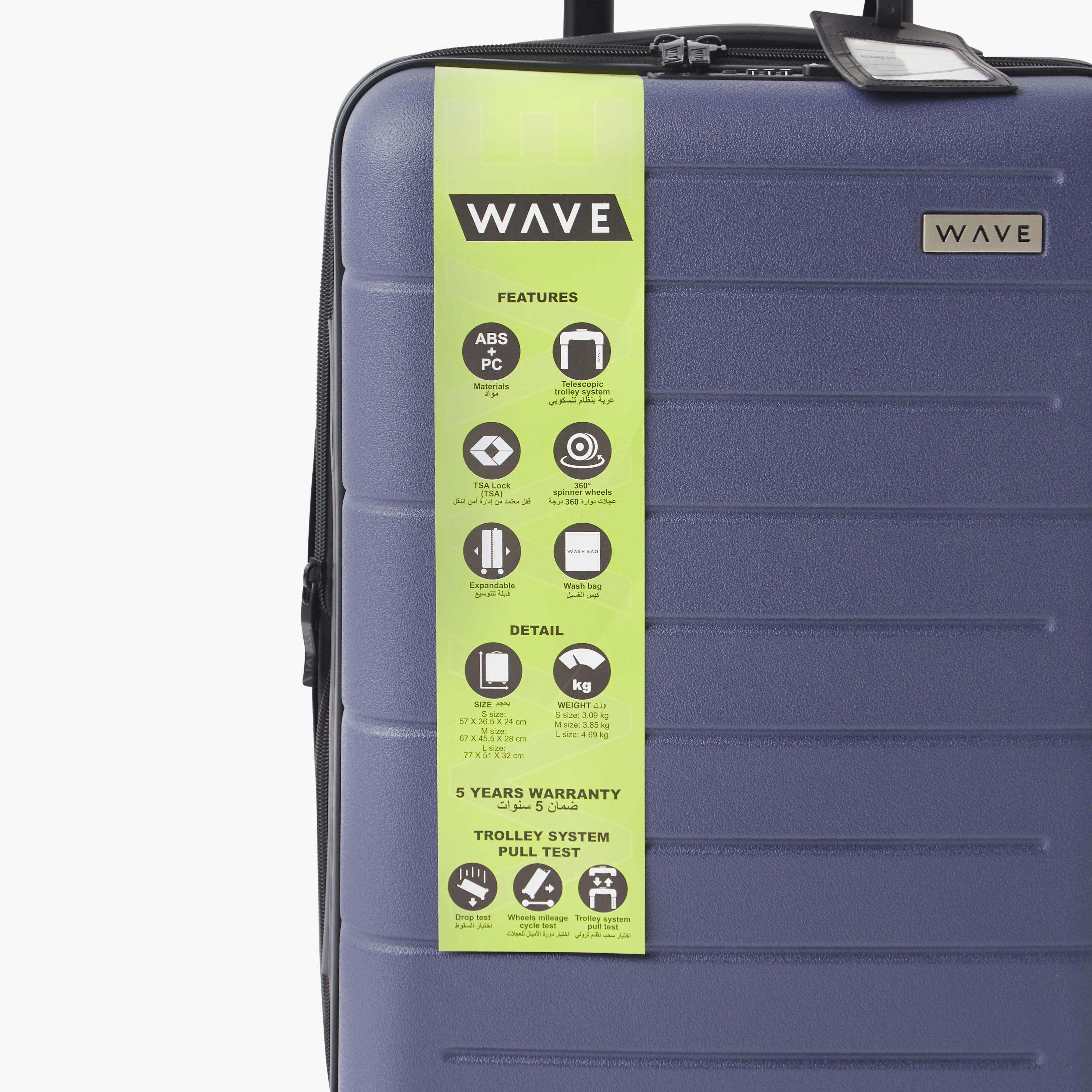 WAVE 4-Wheel Hardcase Trolley Bag with Retractable Handle-travel-luggagesandbags-luggage-image-8