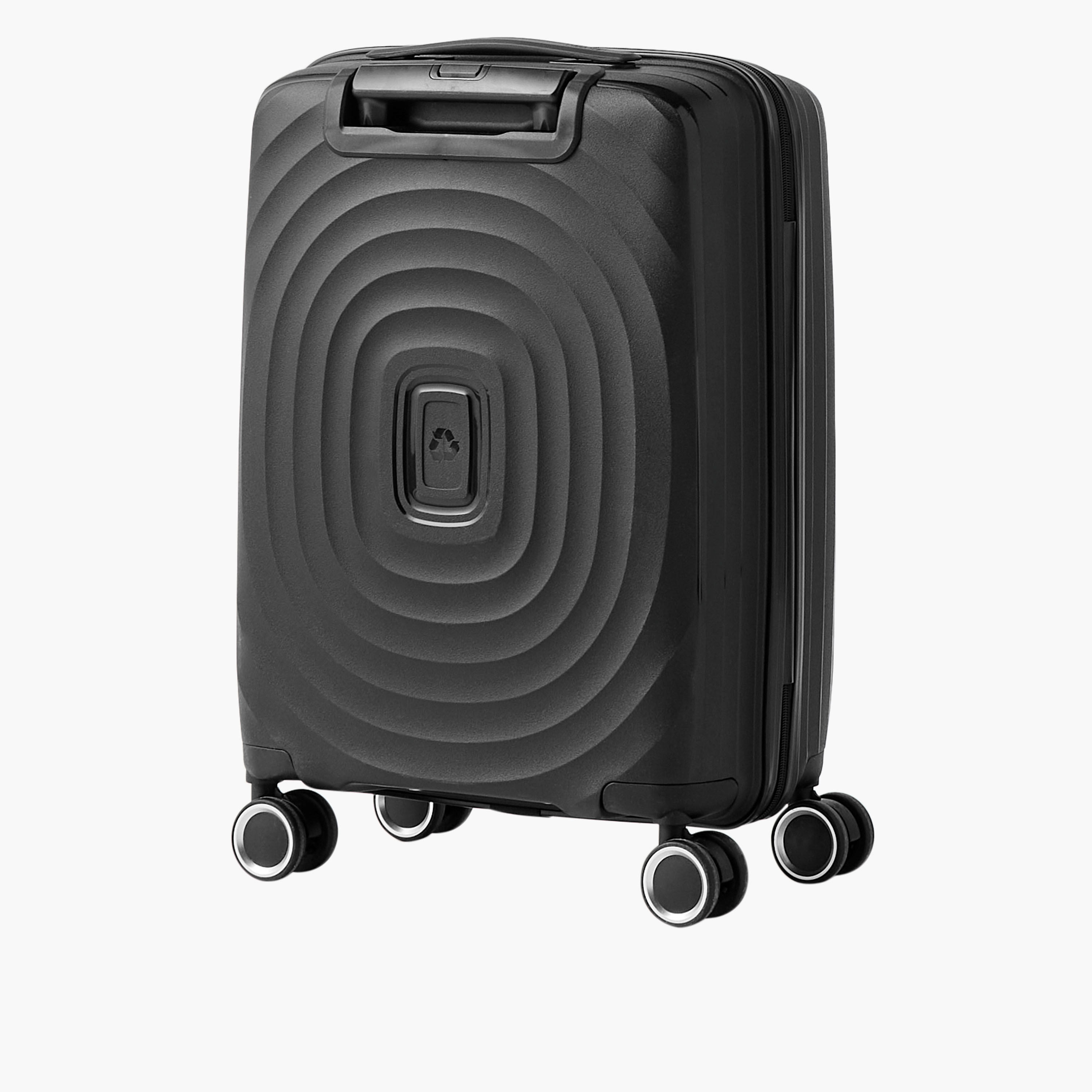 WAVE Textured Hardcase Trolley Bag with Retractable Handle - 20 Inches Check-in Bag-travel-luggagesandbags-luggage-image-3