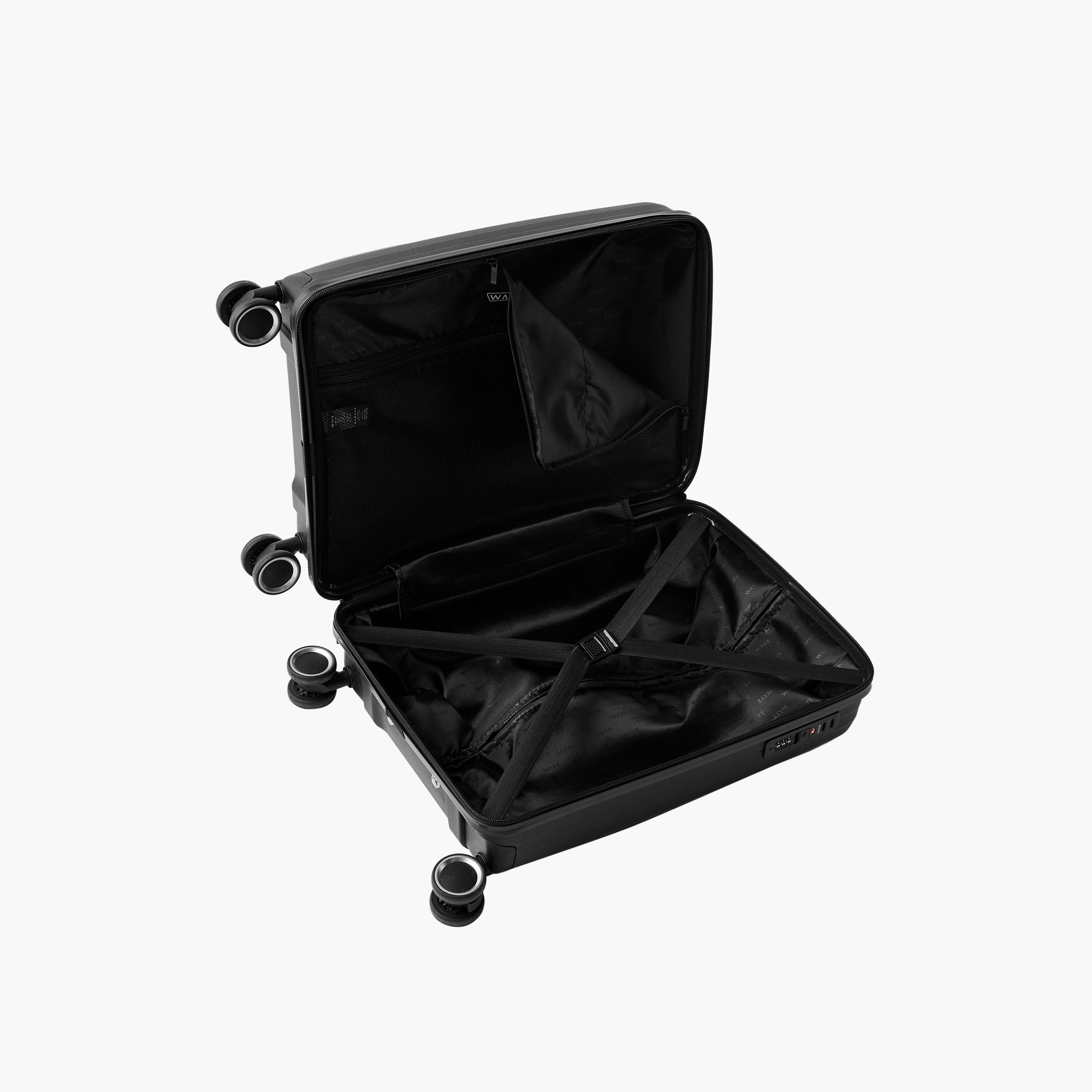 WAVE Textured Hardcase Trolley Bag with Retractable Handle - 20 Inches Check-in Bag-travel-luggagesandbags-luggage-image-4