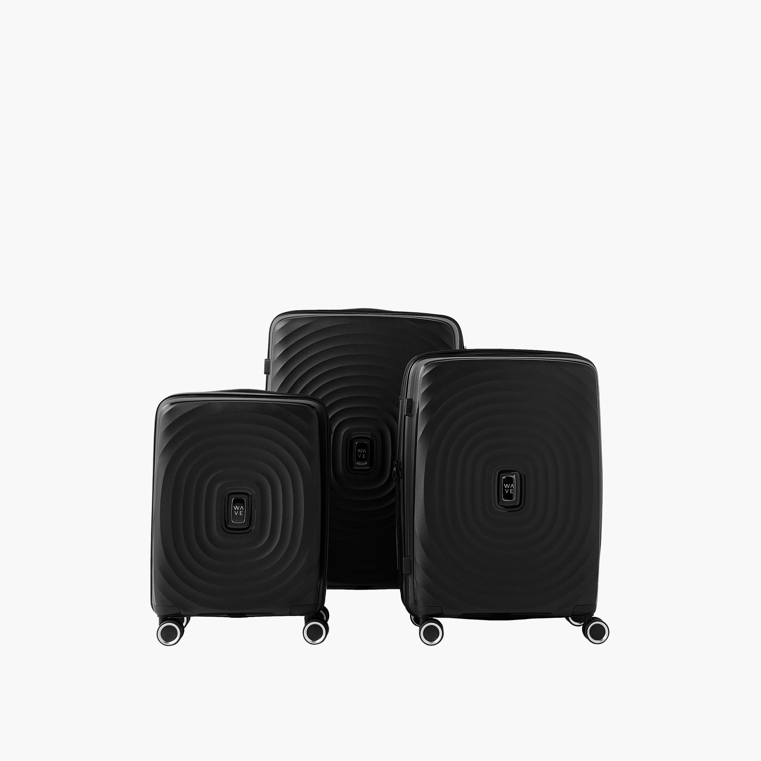 WAVE Textured Hardcase Trolley Bag with Retractable Handle - 20 Inches Check-in Bag-travel-luggagesandbags-luggage-image-9