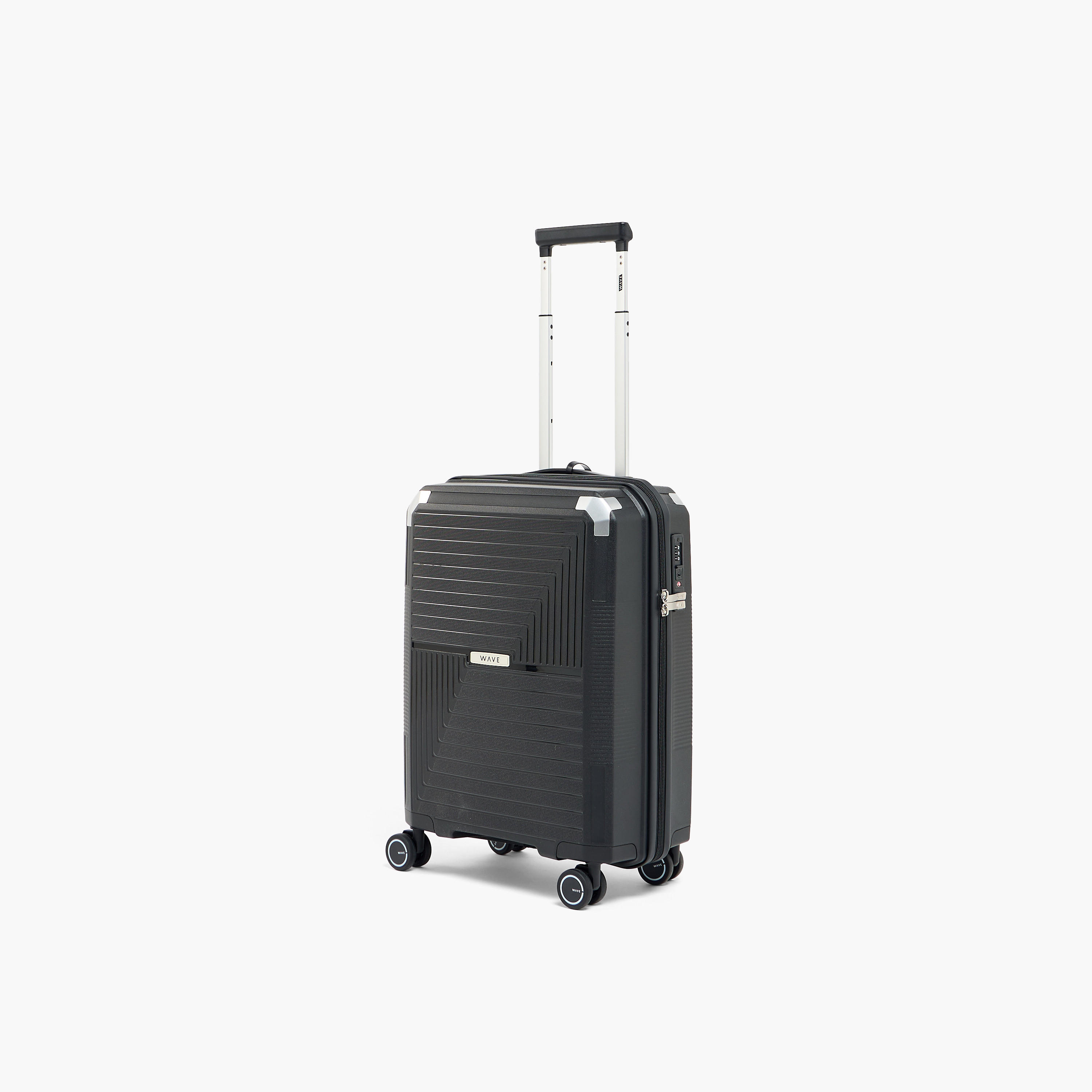 WAVE Textured Hardcase Luggage Trolley with Retractable Handle - 24 inches Check-In Bag-travel-luggagesandbags-luggage-image-11