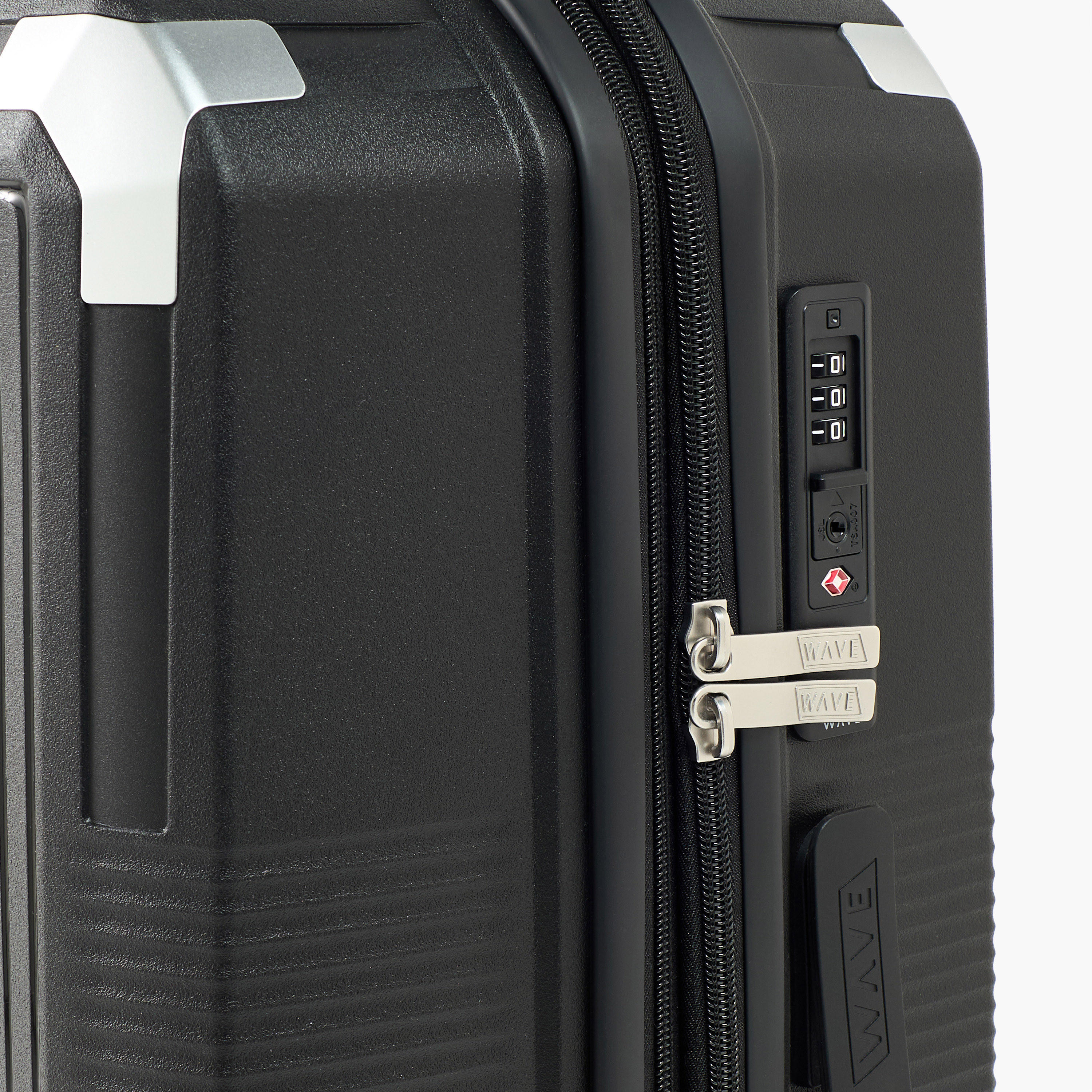 WAVE Textured Hardcase Luggage Trolley with Retractable Handle - 24 inches Check-In Bag-travel-luggagesandbags-luggage-image-4