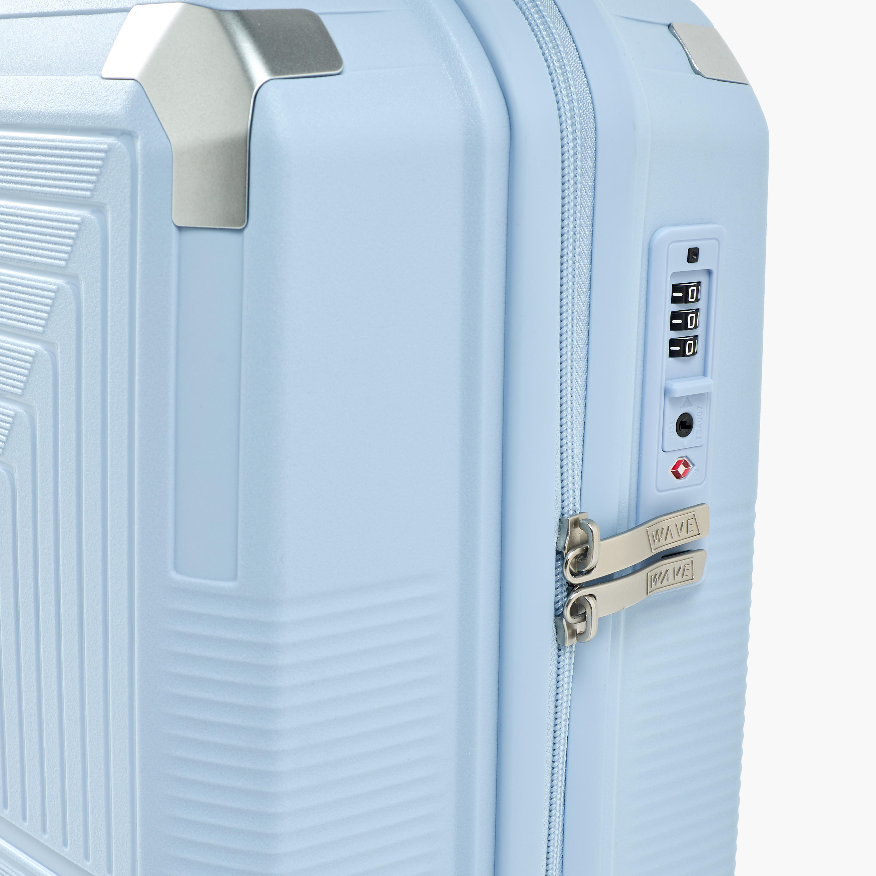 WAVE Textured Hardcase Luggage Trolley with Retractable Handle - 24 inches Check-In Bag-travel-luggagesandbags-luggage-image-4
