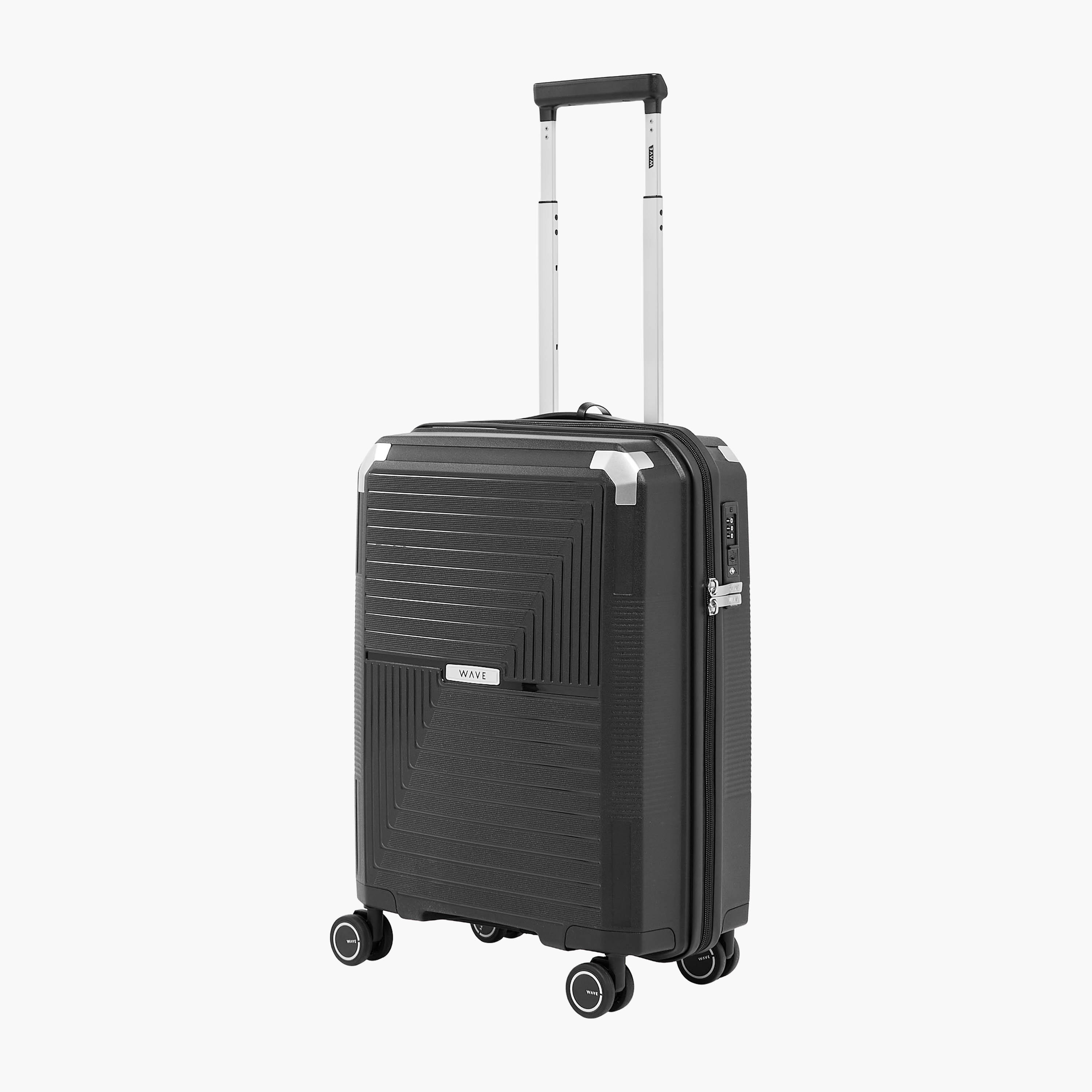 WAVE Textured Hardcase Trolley Bag with Retractable Handle-travel-luggagesandbags-luggage-image-1