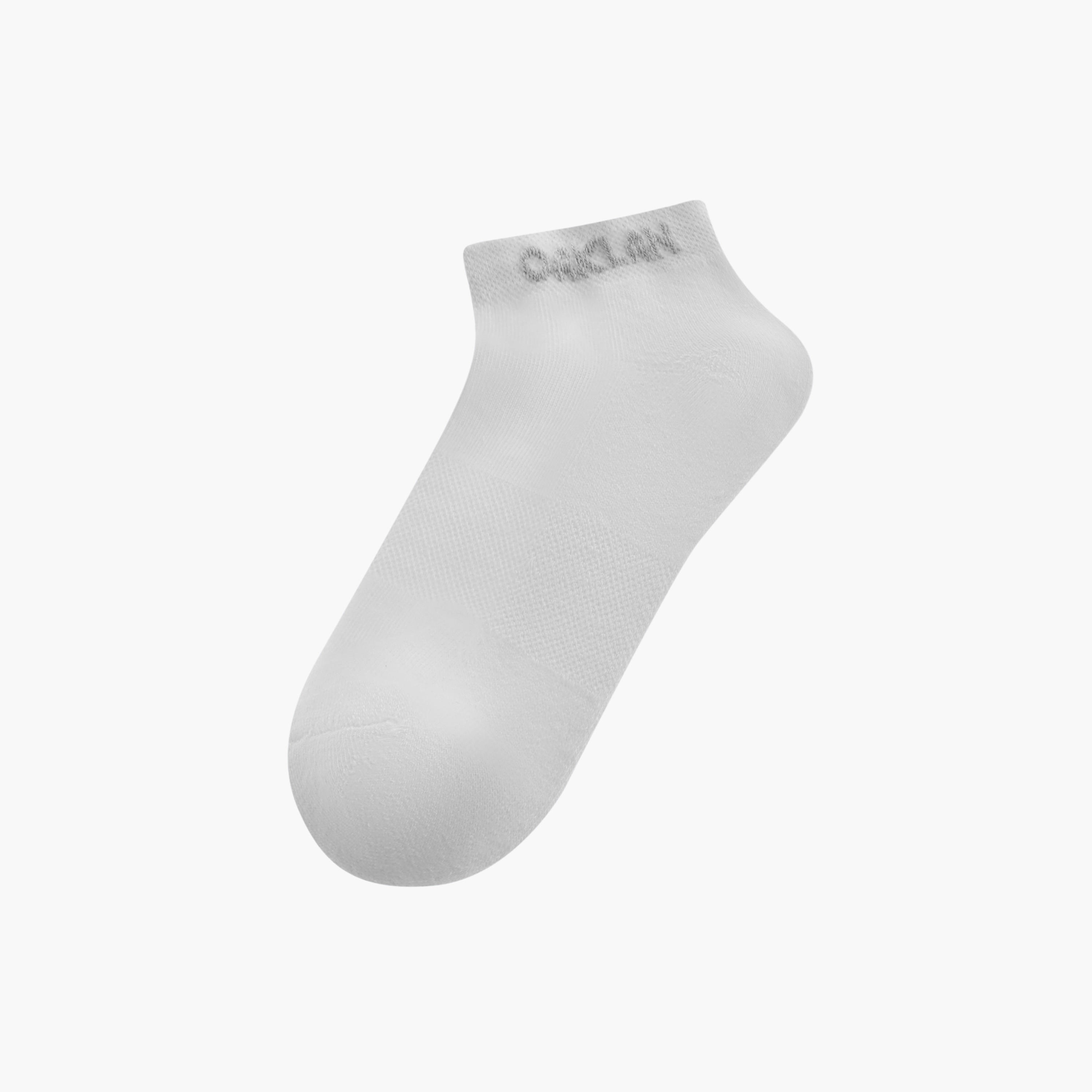 Oaklan by Shoexpress Logo Print Ankle Length Cushioned Socks - Set of 5-women-socksandstockings-image-2