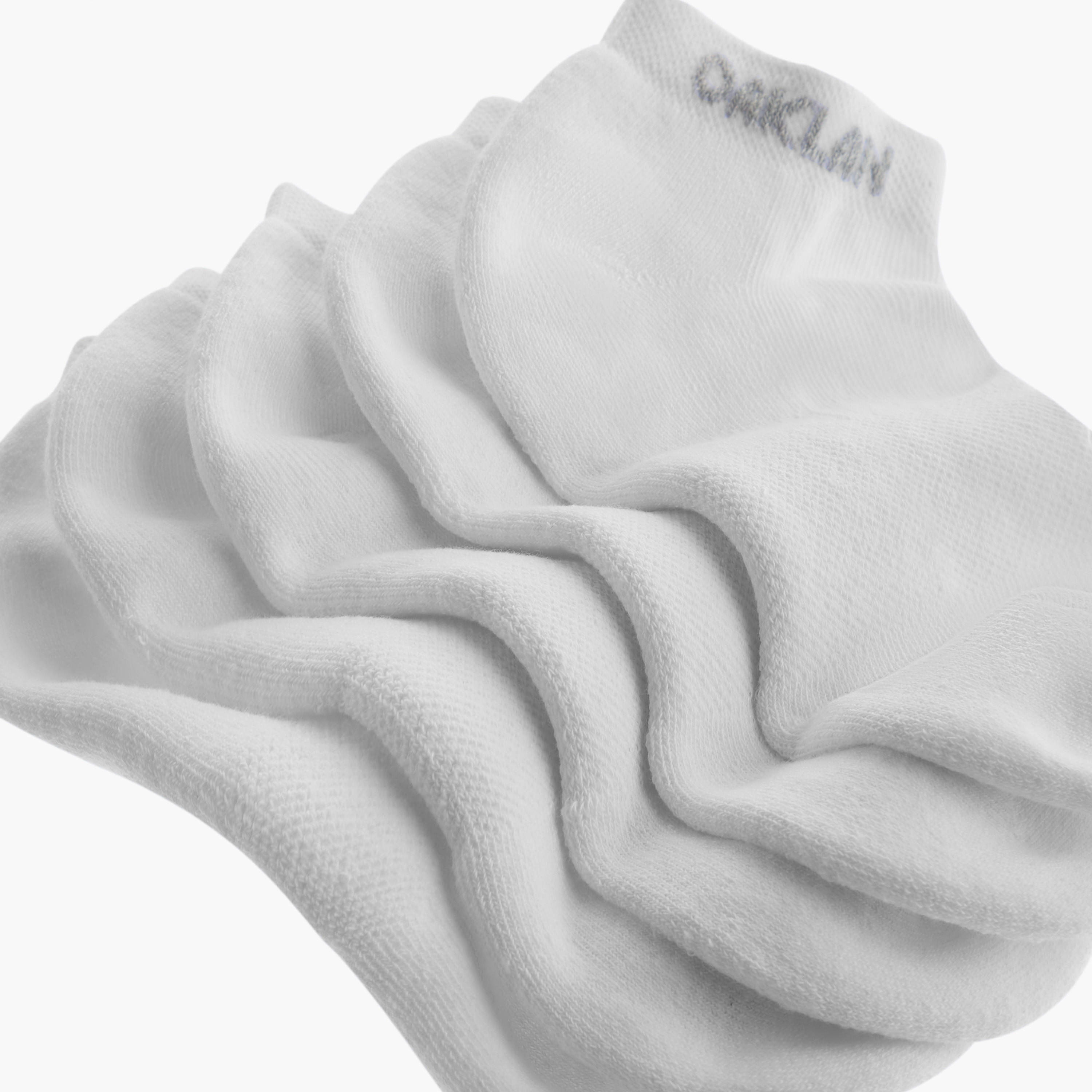 Oaklan by Shoexpress Logo Print Ankle Length Cushioned Socks - Set of 5-women-socksandstockings-image-4