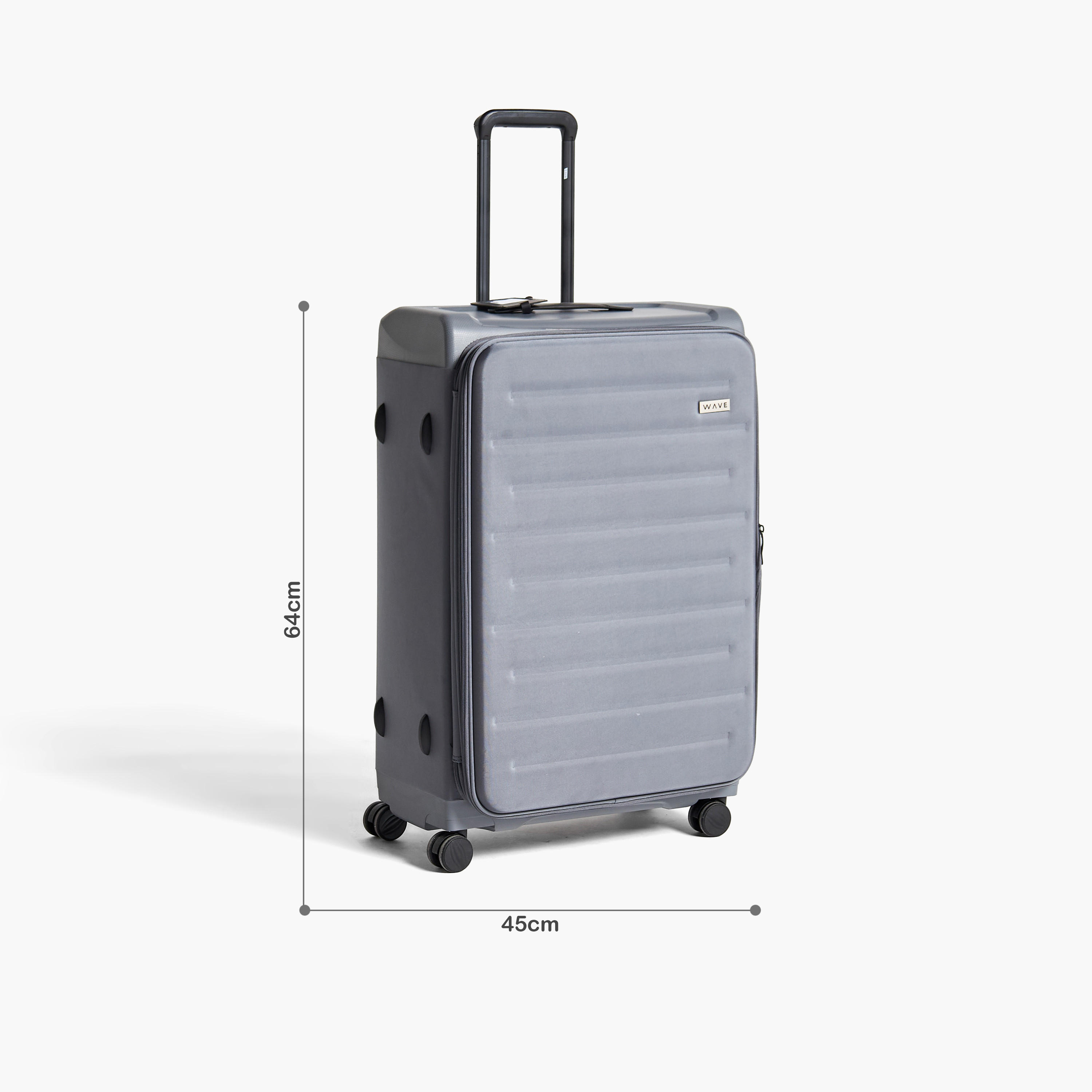 WAVE Textured Softcase Luggage Trolley Bag with Retractable Handle-travel-luggagesandbags-luggage-image-2