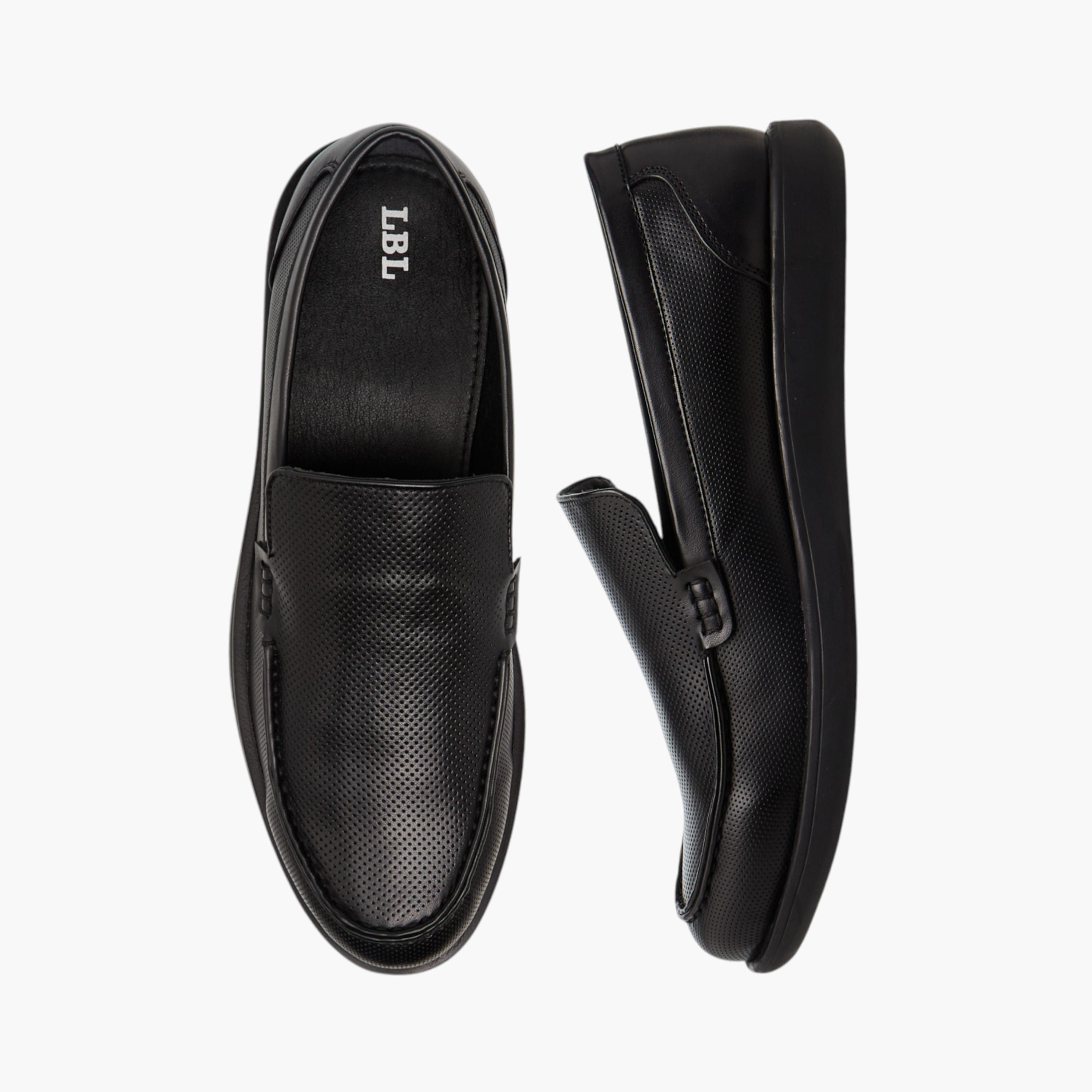 LBL by Shoexpress Textured Slip-On Loafers-men-shoes-loafersandmoccasins-image-1