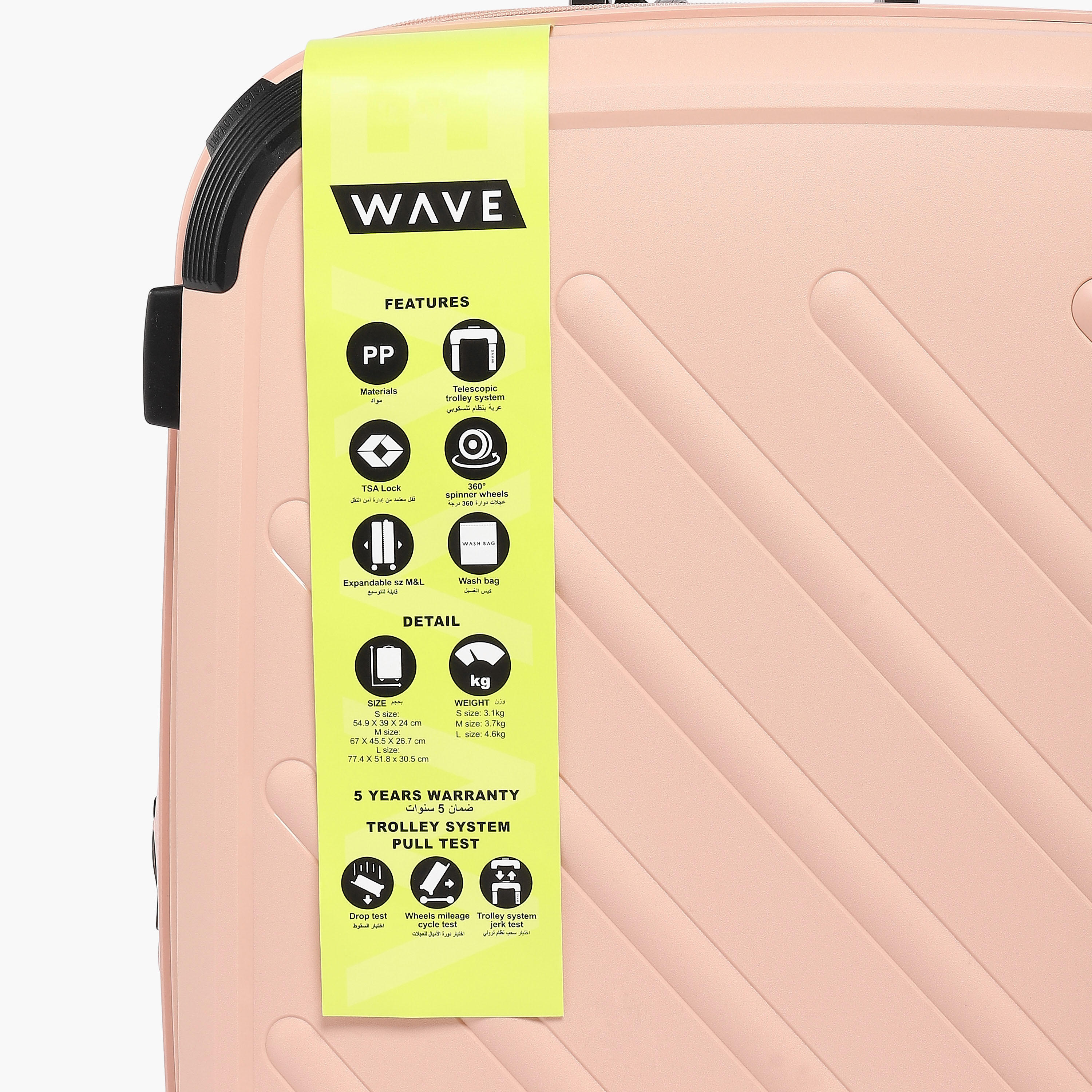 WAVE Solid Hardcase Trolley Bag with Retractable Handle - 28 Inches Check-in Bag-travel-luggagesandbags-luggage-image-9