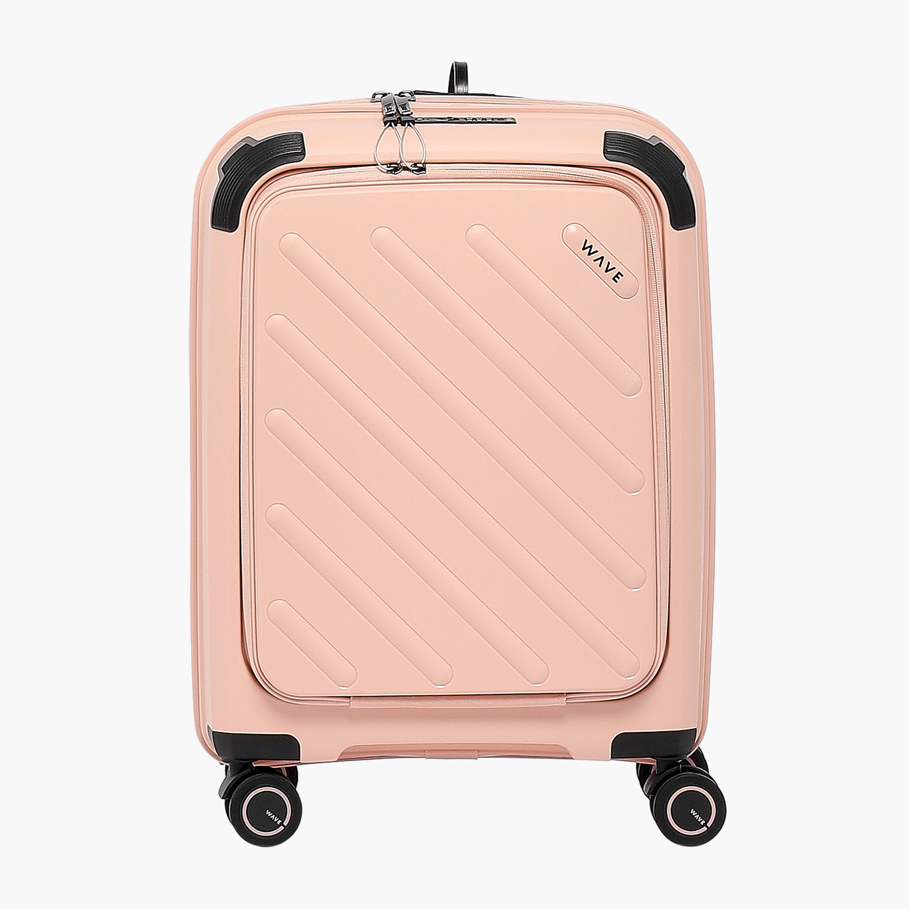 WAVE Solid Hardcase Trolley Bag with Retractable Handle - 20 Inches Check-in Bag-travel-luggagesandbags-luggage-image-2