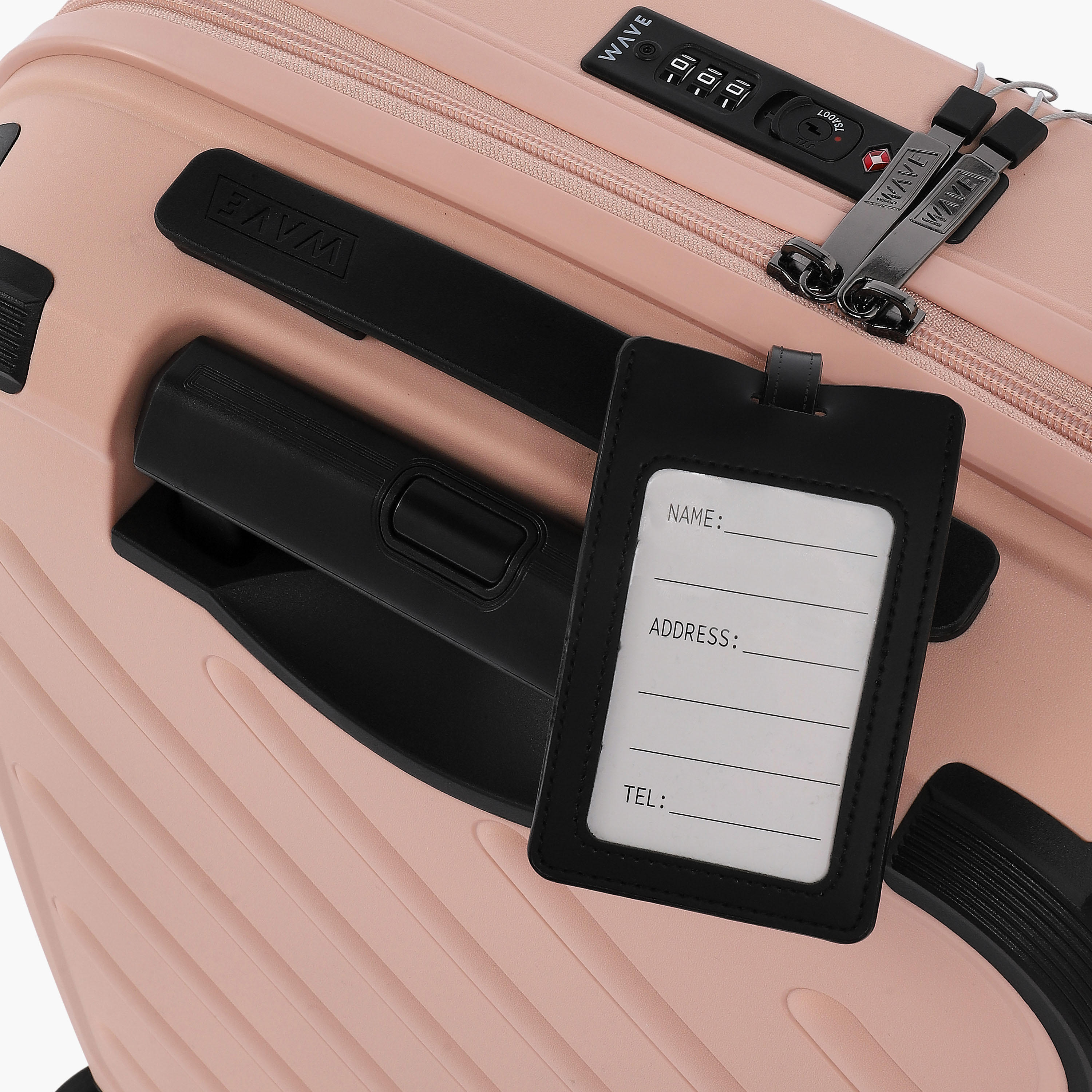 WAVE Solid Hardcase Trolley Bag with Retractable Handle - 20 Inches Check-in Bag-travel-luggagesandbags-luggage-image-5
