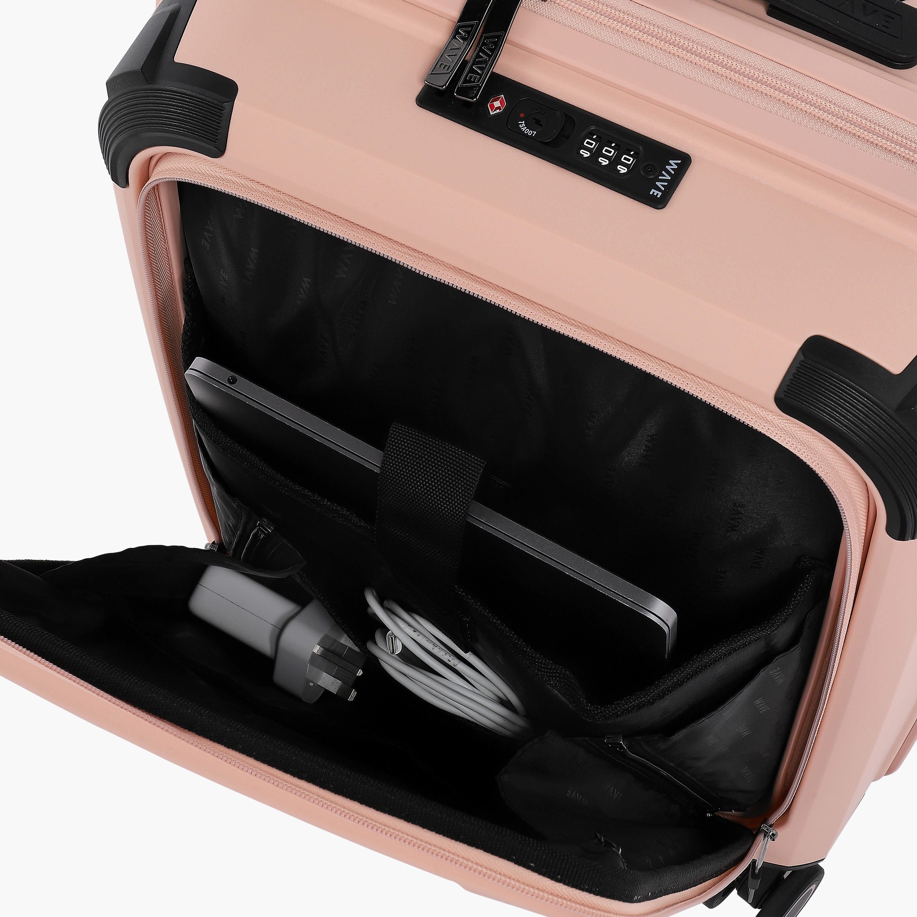 WAVE Solid Hardcase Trolley Bag with Retractable Handle - 20 Inches Check-in Bag-travel-luggagesandbags-luggage-image-8