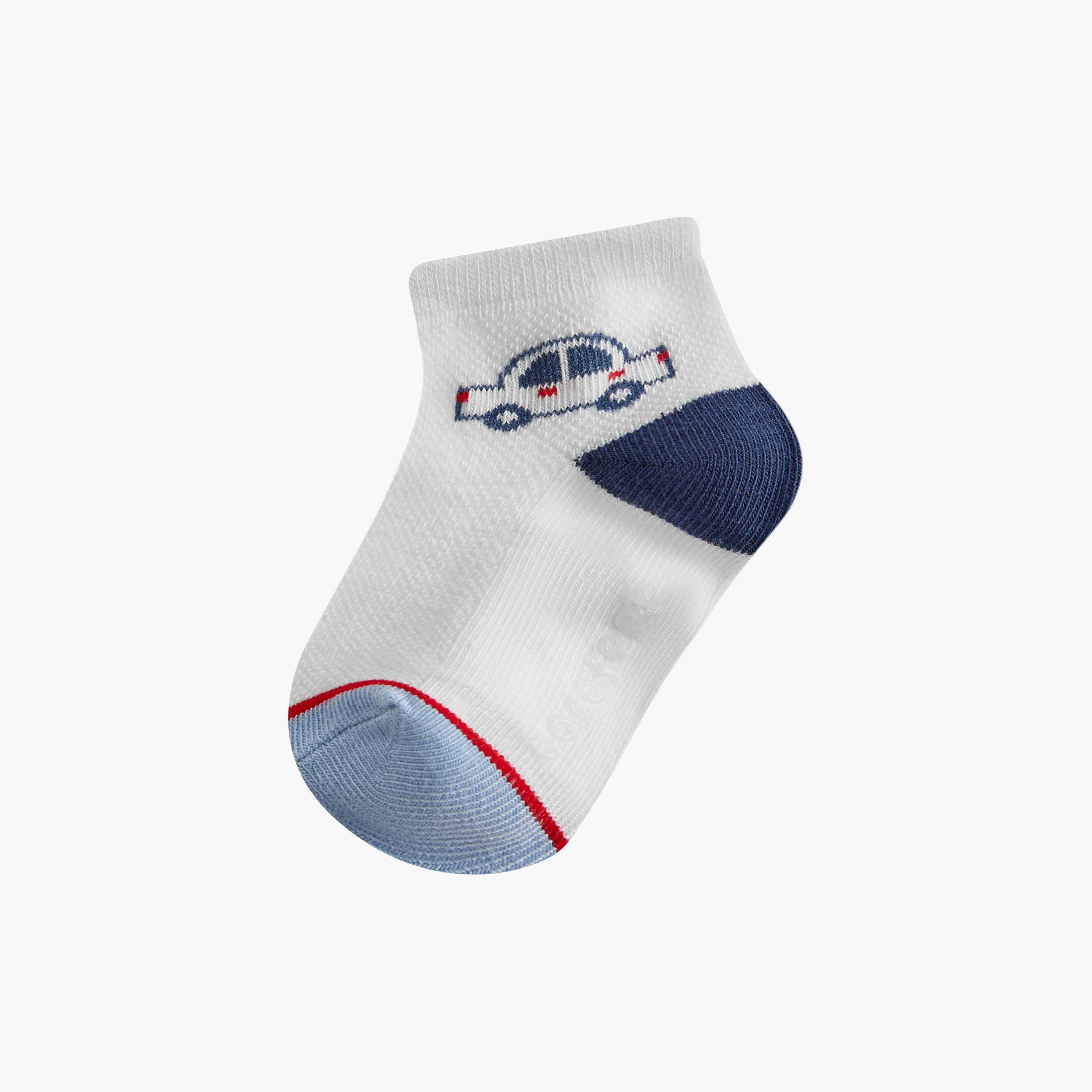 Barefeet Car Print Ankle Length Socks - Set of 5-baby-girls-accessories-socks-image-2