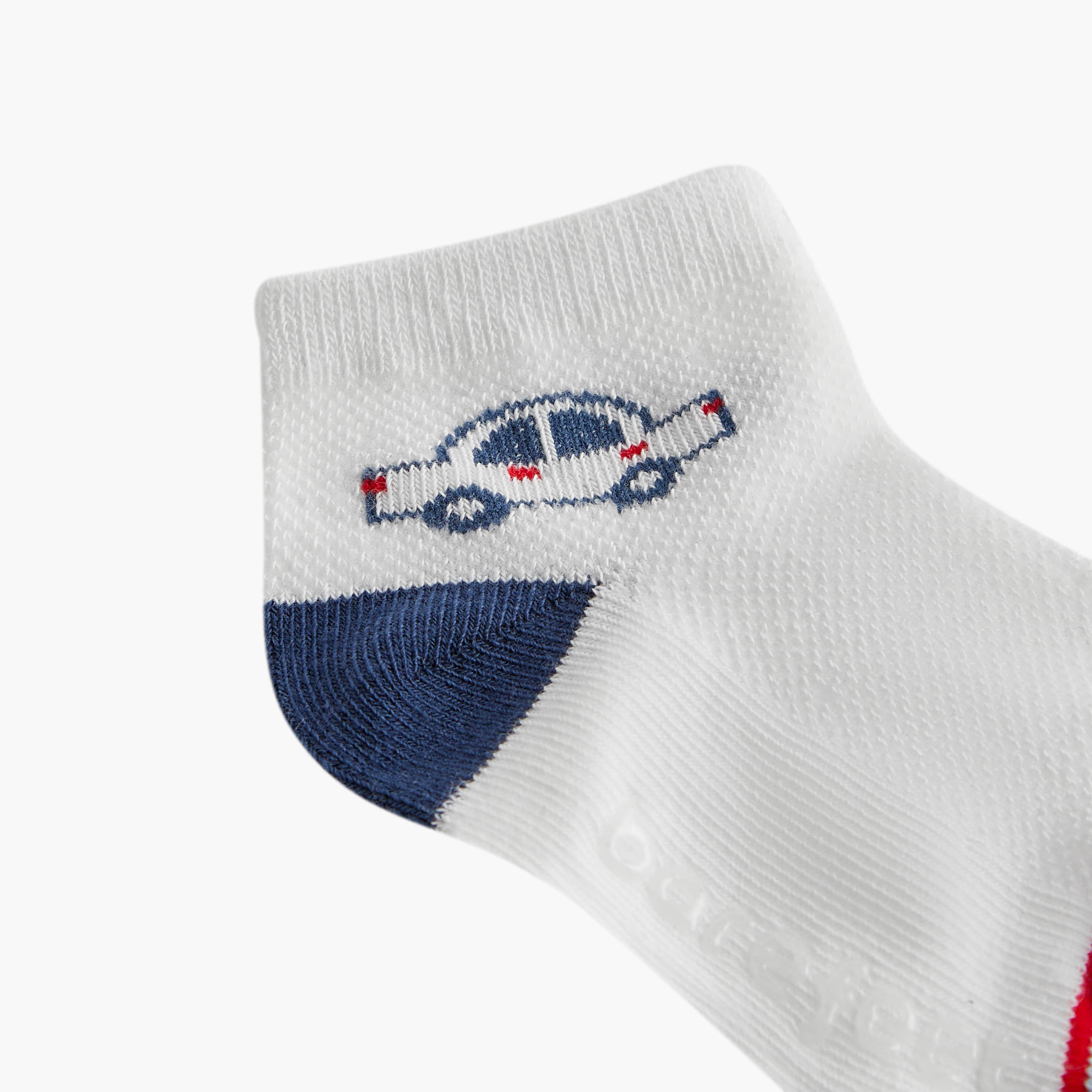 Barefeet Car Print Ankle Length Socks - Set of 5-baby-girls-accessories-socks-image-3