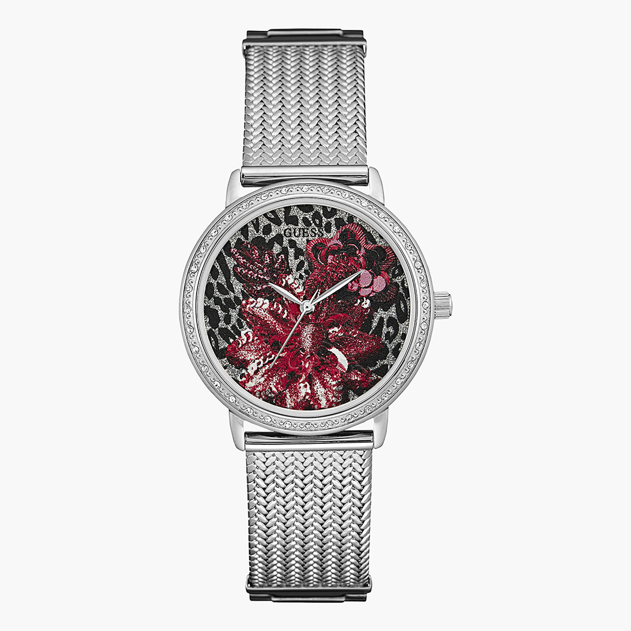 ساعة يد تناظرية ويلو فضية بسوار معدني للنساء من جيس Watch W0822L1-women-watchesandjewellery-watches-image-1