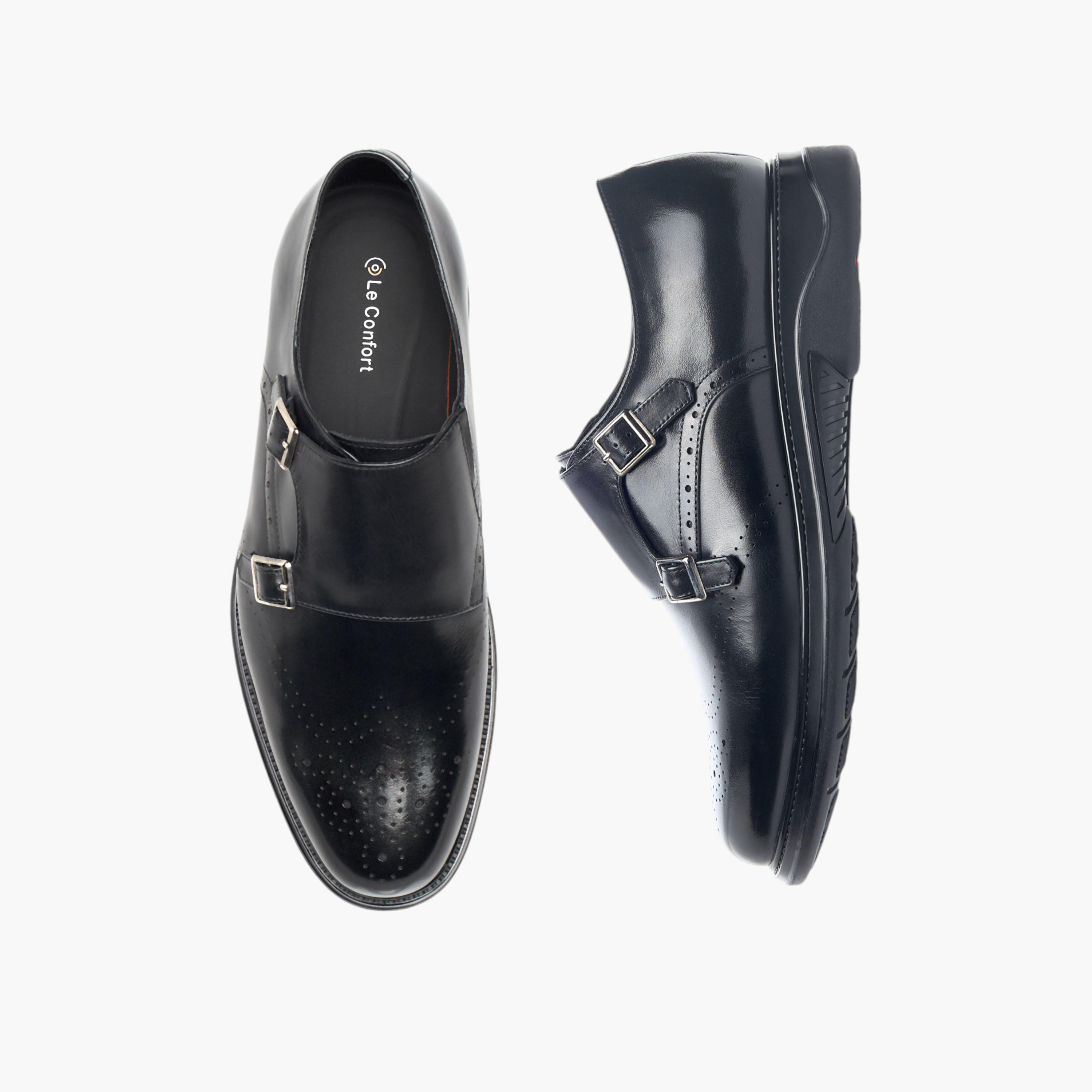 Le Confort Leather Textured Slip-On Monk Shoes-men-shoes-formalshoes-image-1