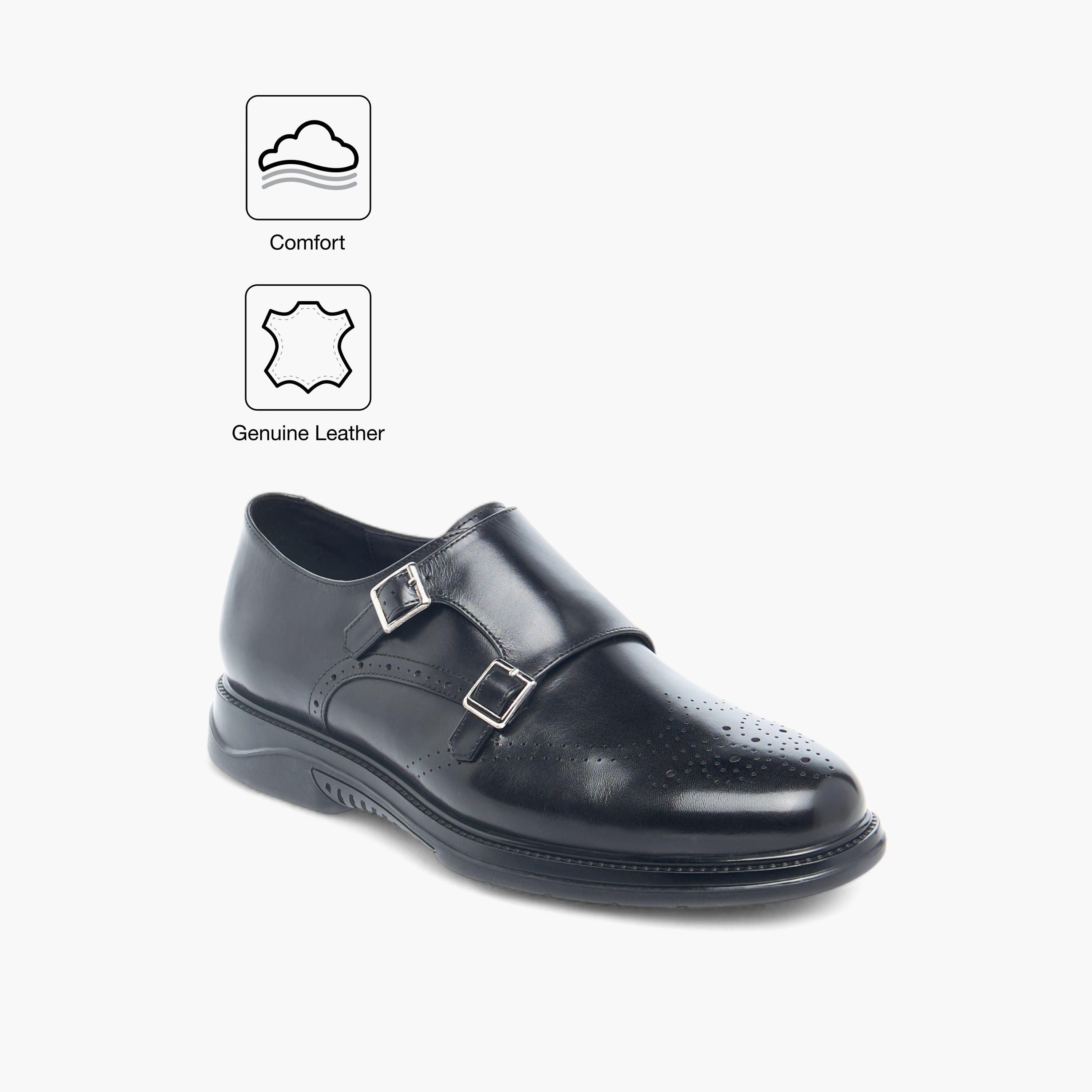Le Confort Leather Textured Slip-On Monk Shoes-men-shoes-formalshoes-image-2