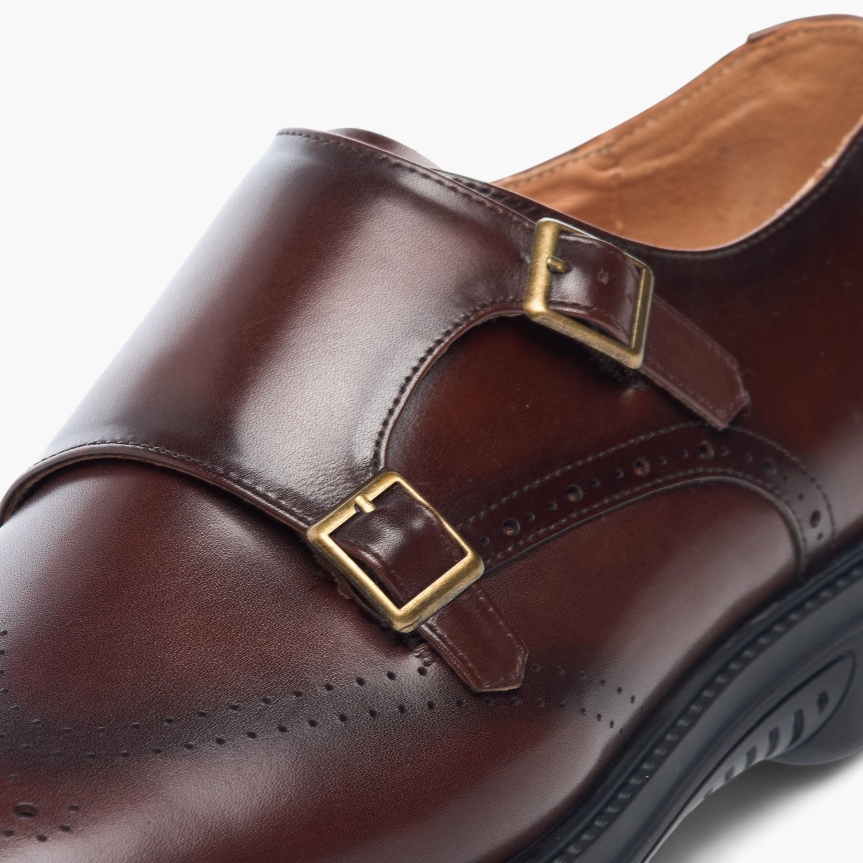 حذاء مونك جلد بارز الملمس سهل الارتداء من لو كونفورت-men-shoes-formalshoes-image-4