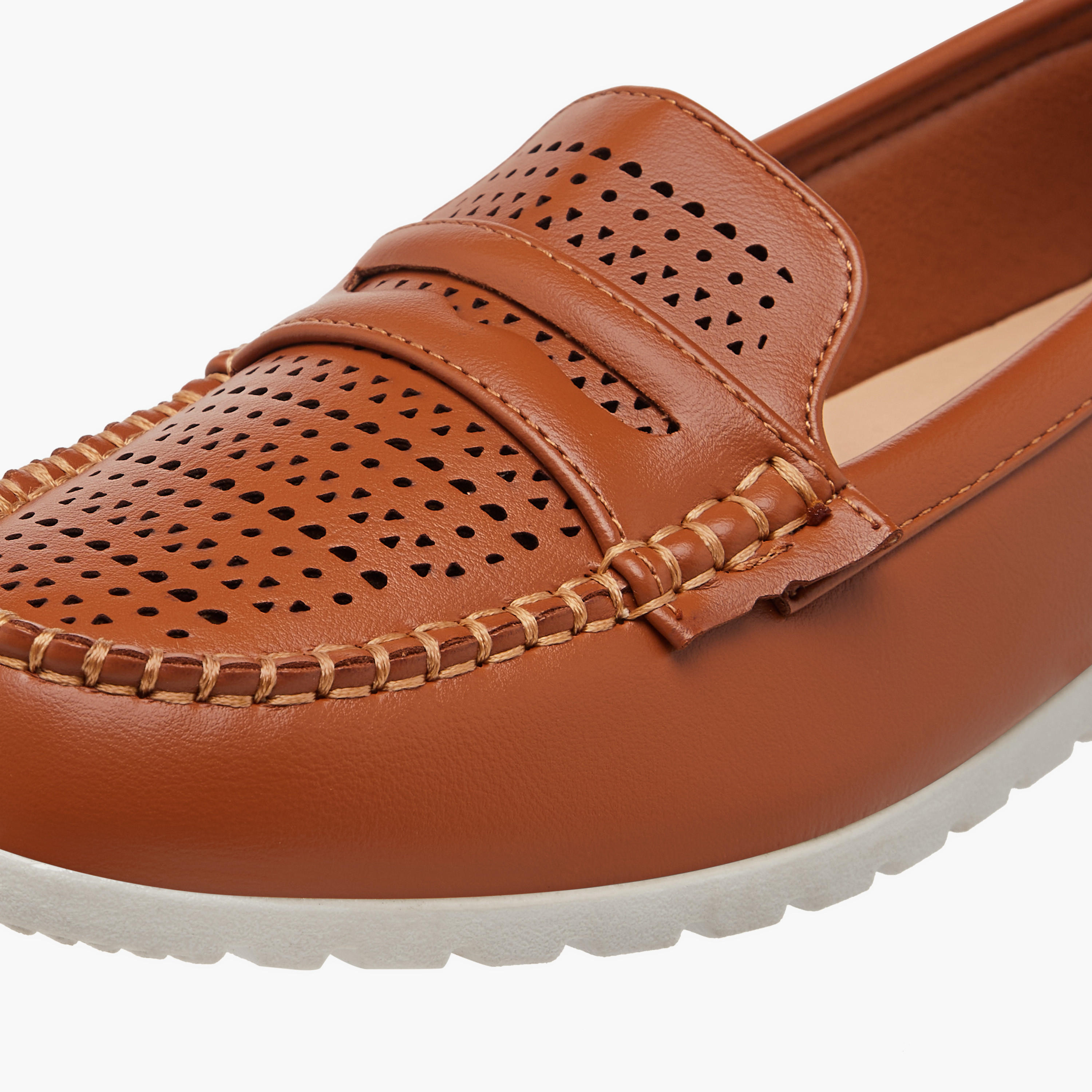 Le Confort Perforation Detail Slip-On Comfort Loafers-women-shoes-loafersandmoccasins-image-4