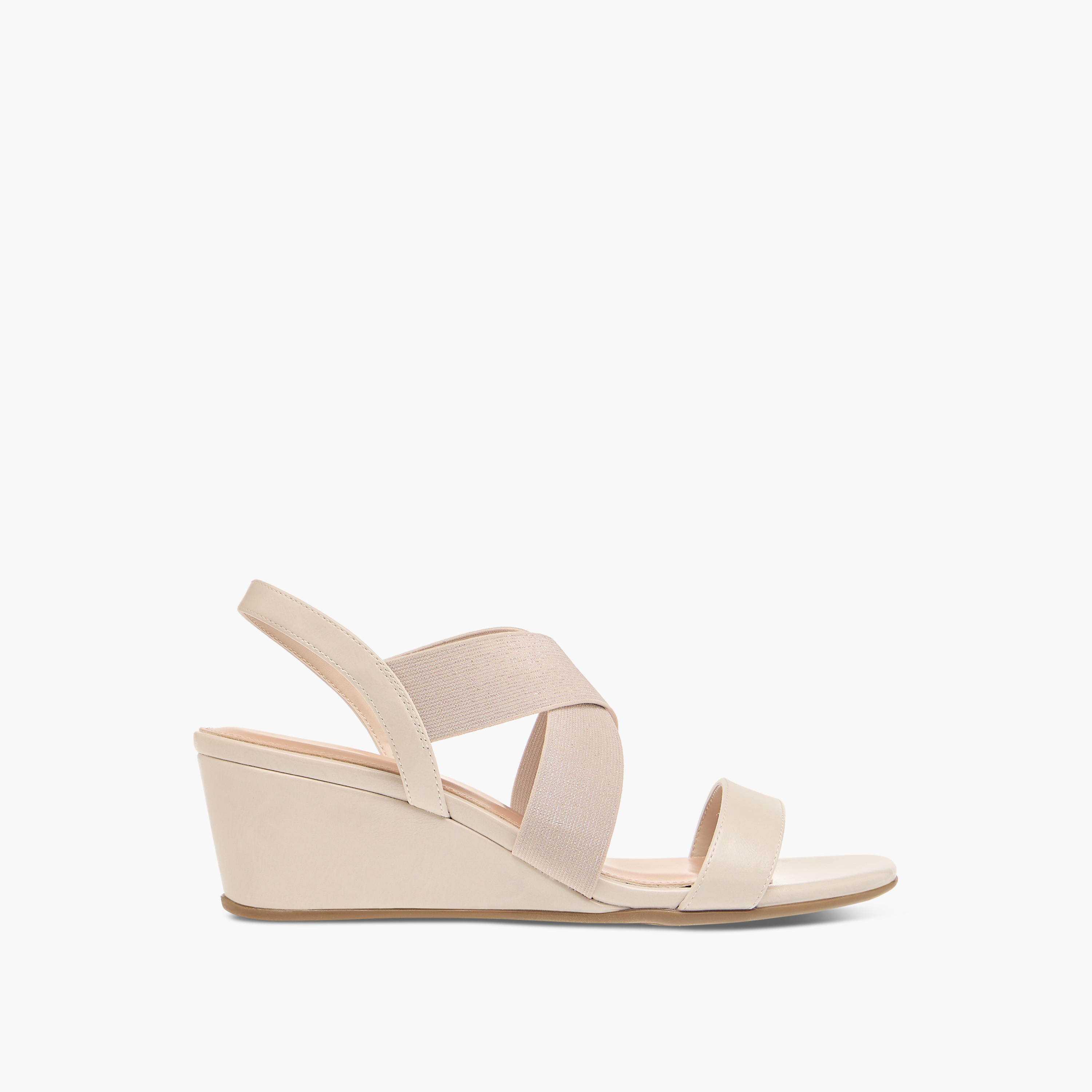 Celeste Women's Solid Cross Strap Sandals with Wedge Heels-women-shoes-sandals-heeled-image-3